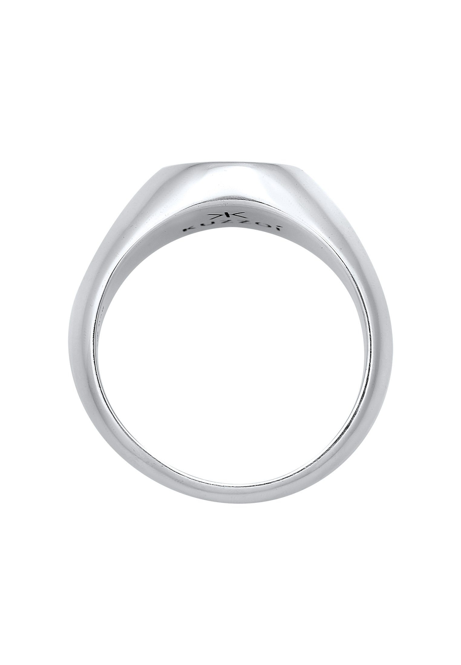 Kuzzoi Siegelring Herren Siegelring Smiling Emaille 925 Silber