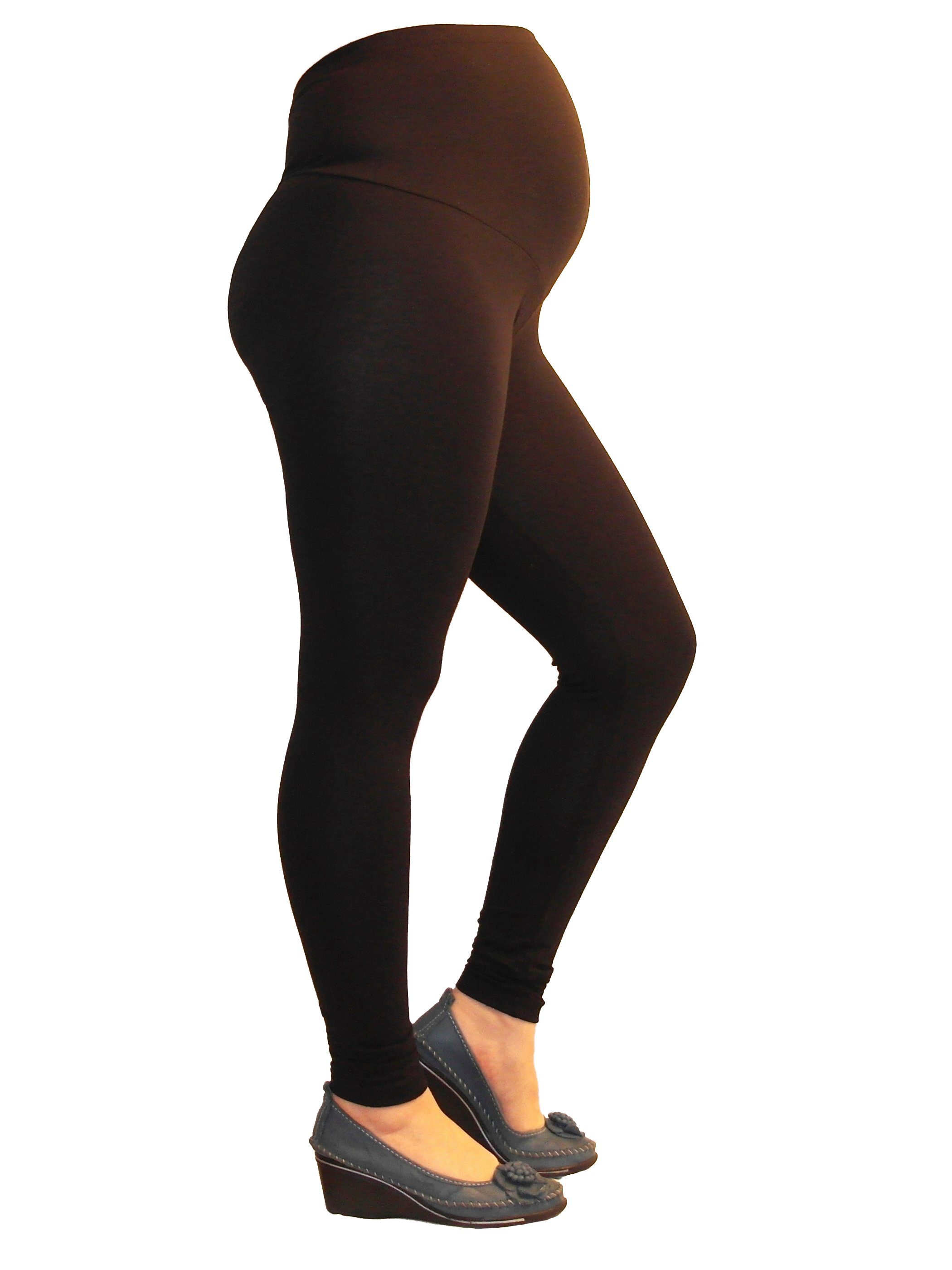 schwarz Fleece Gamaschen lang Umstand Thermo Leggings Umstandsleggings S-34 Thermoleggings YESET Hose