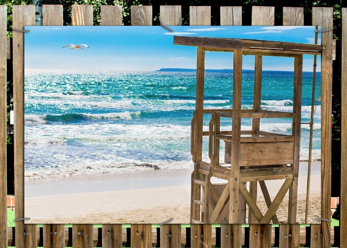Thumbnail - Wallario Sichtschutzzaunmatten Badestrand - Mallorca Spanien