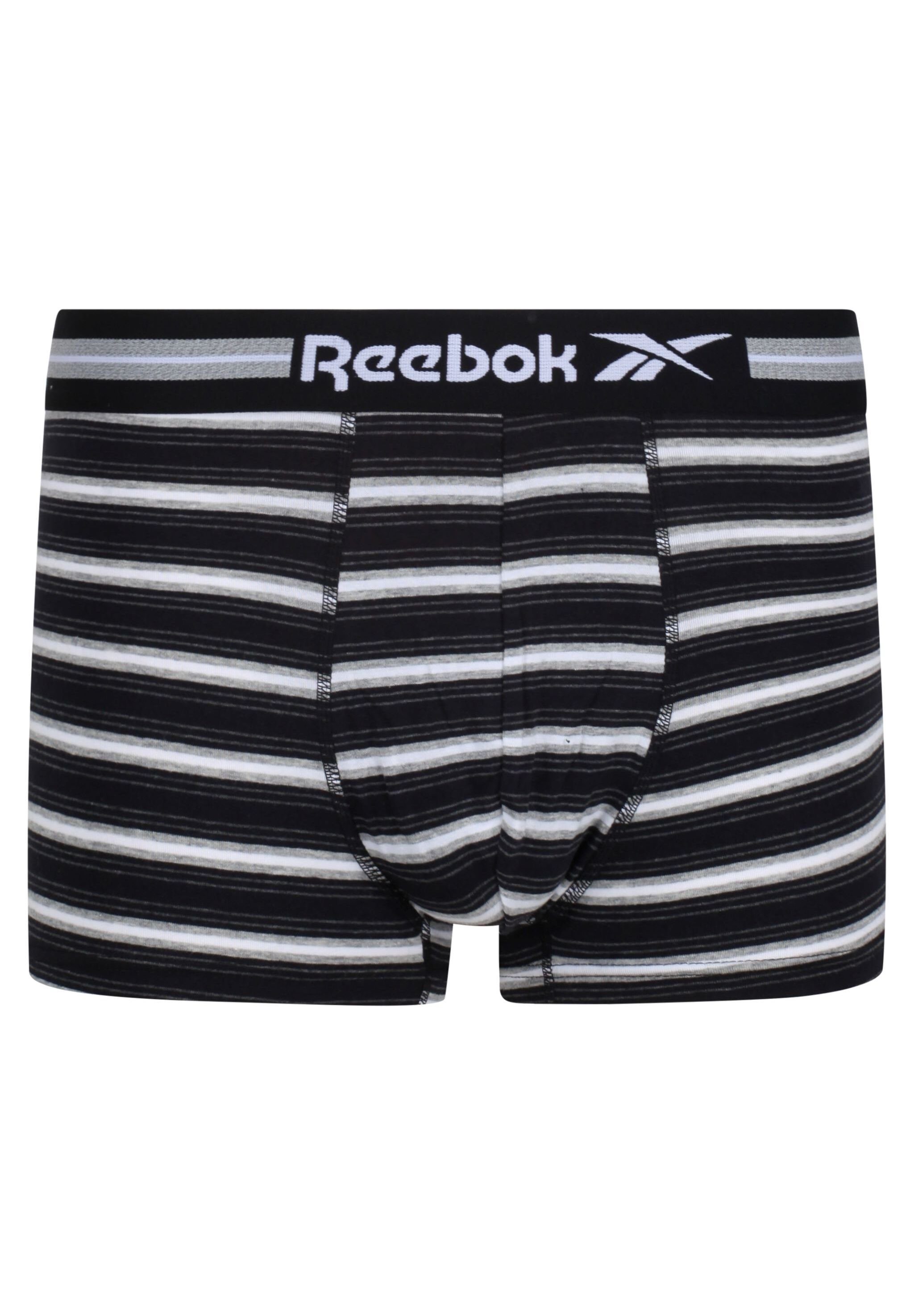 (3-St) Trunks Reebok Black/BlackStripe/GreyMarl Boxershorts 3-Pack