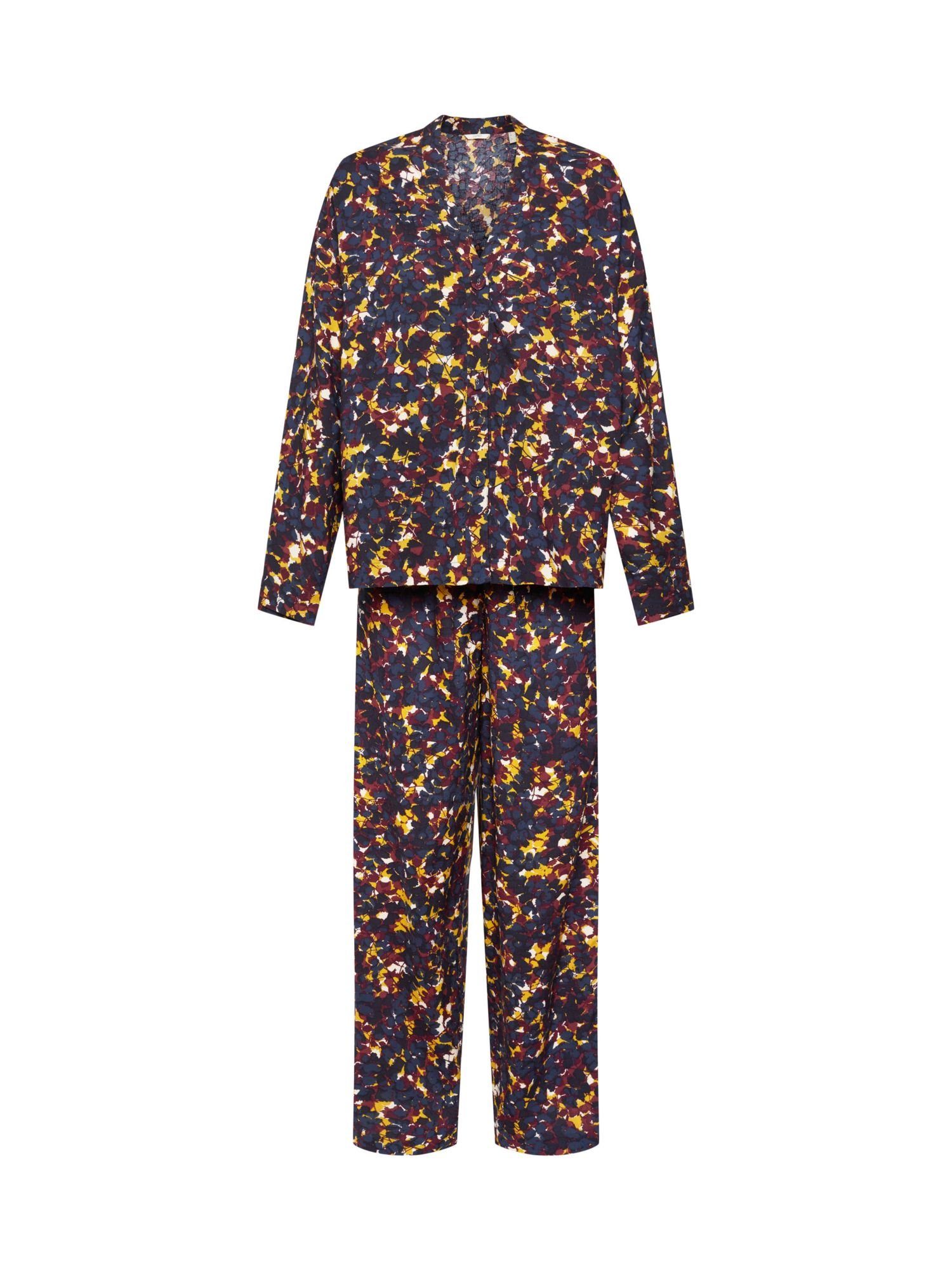 Esprit Allover-Print Pyjama Pyjama mit