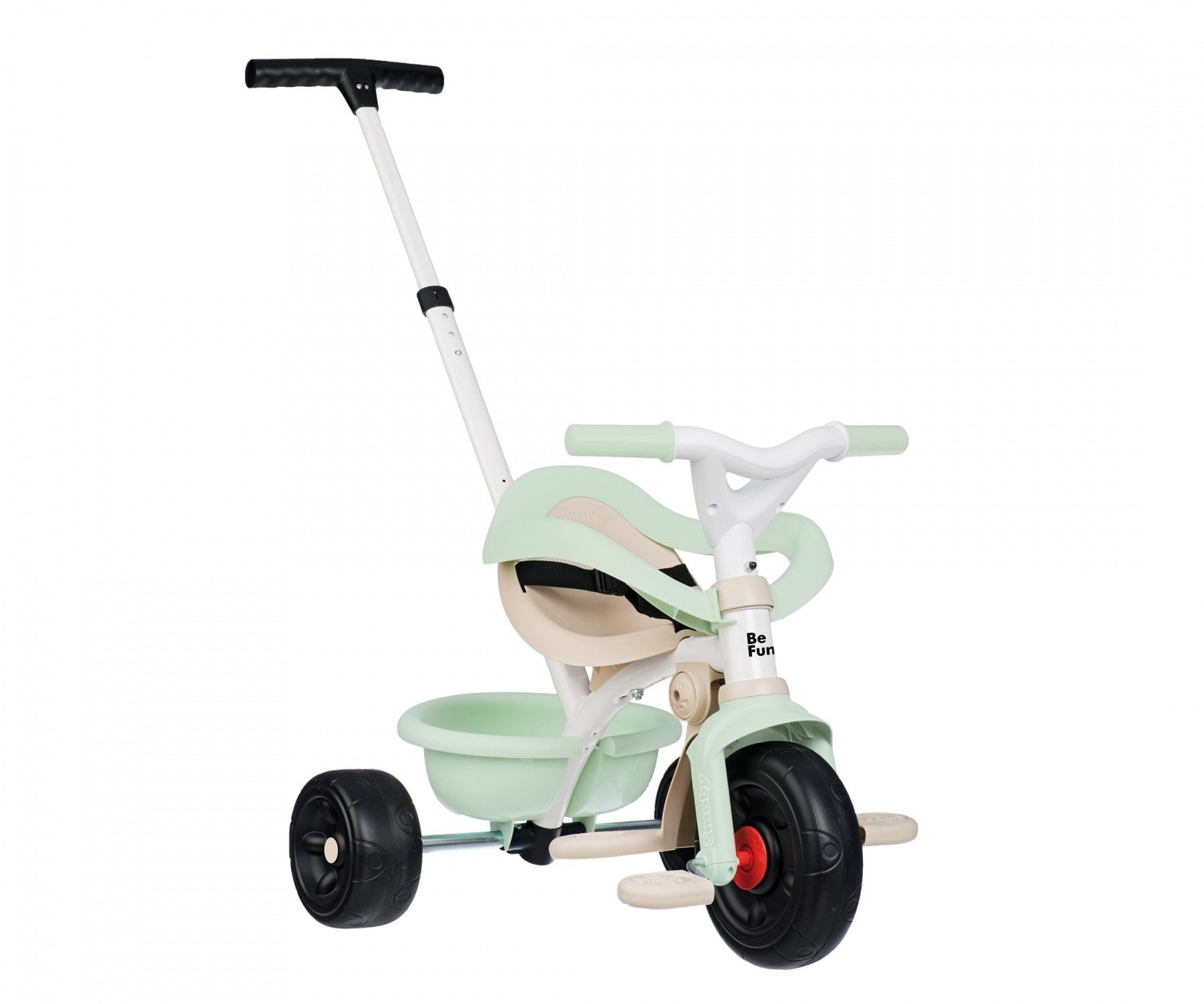 Smoby Dreirad Fahrzeug 2-in-1 Dreirad + Schiebewagen Be Fun Komfort grün 76 günstig online kaufen