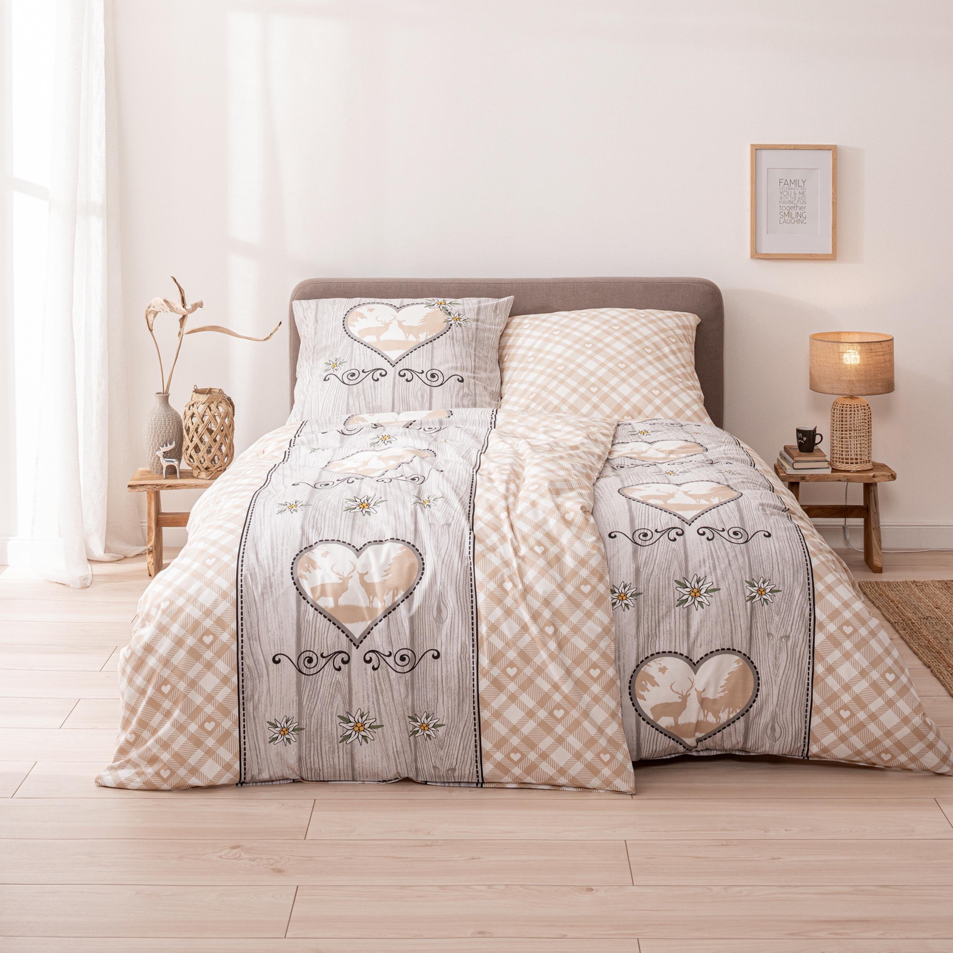 MTOnlinehandel Bettwäsche Landhaus Vintage, 100% Baumwolle, günstig online kaufen