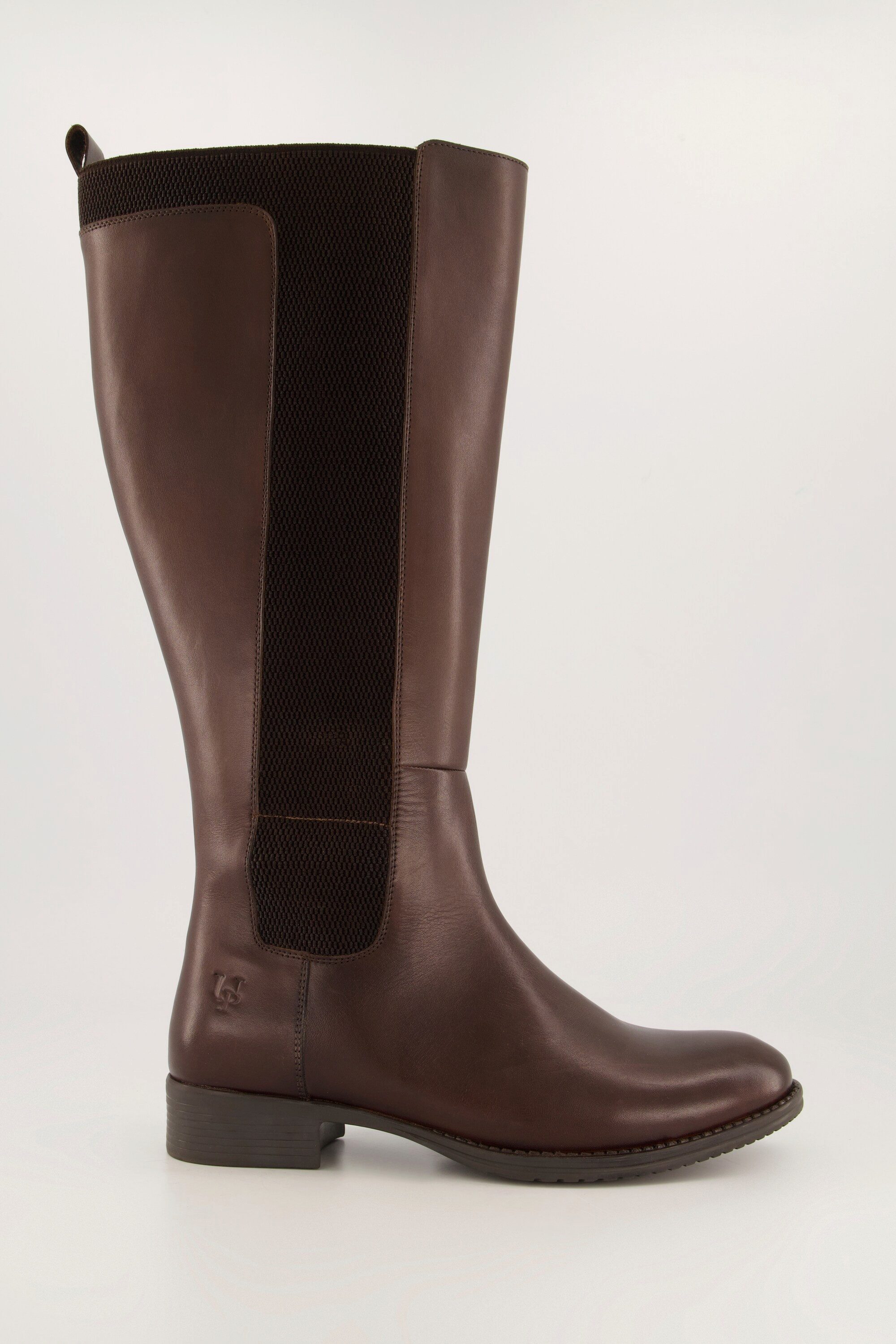 Ulla Popken Lederstiefel XL-Schaft Stretcheinsatz Weite günstig online kaufen
