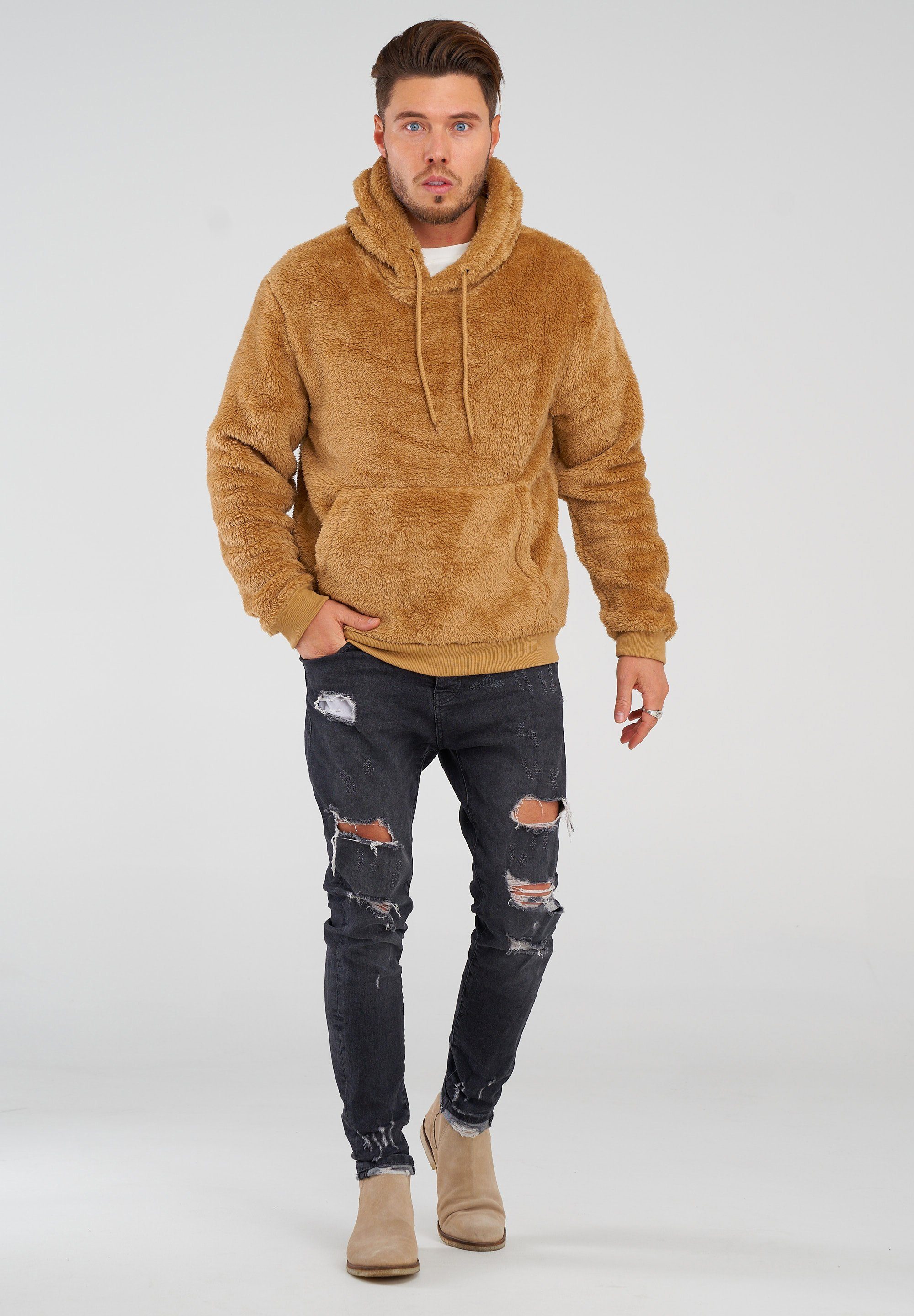 behype Kapuzensweatshirt HOOD aus weichem Teddyfleece günstig online kaufen