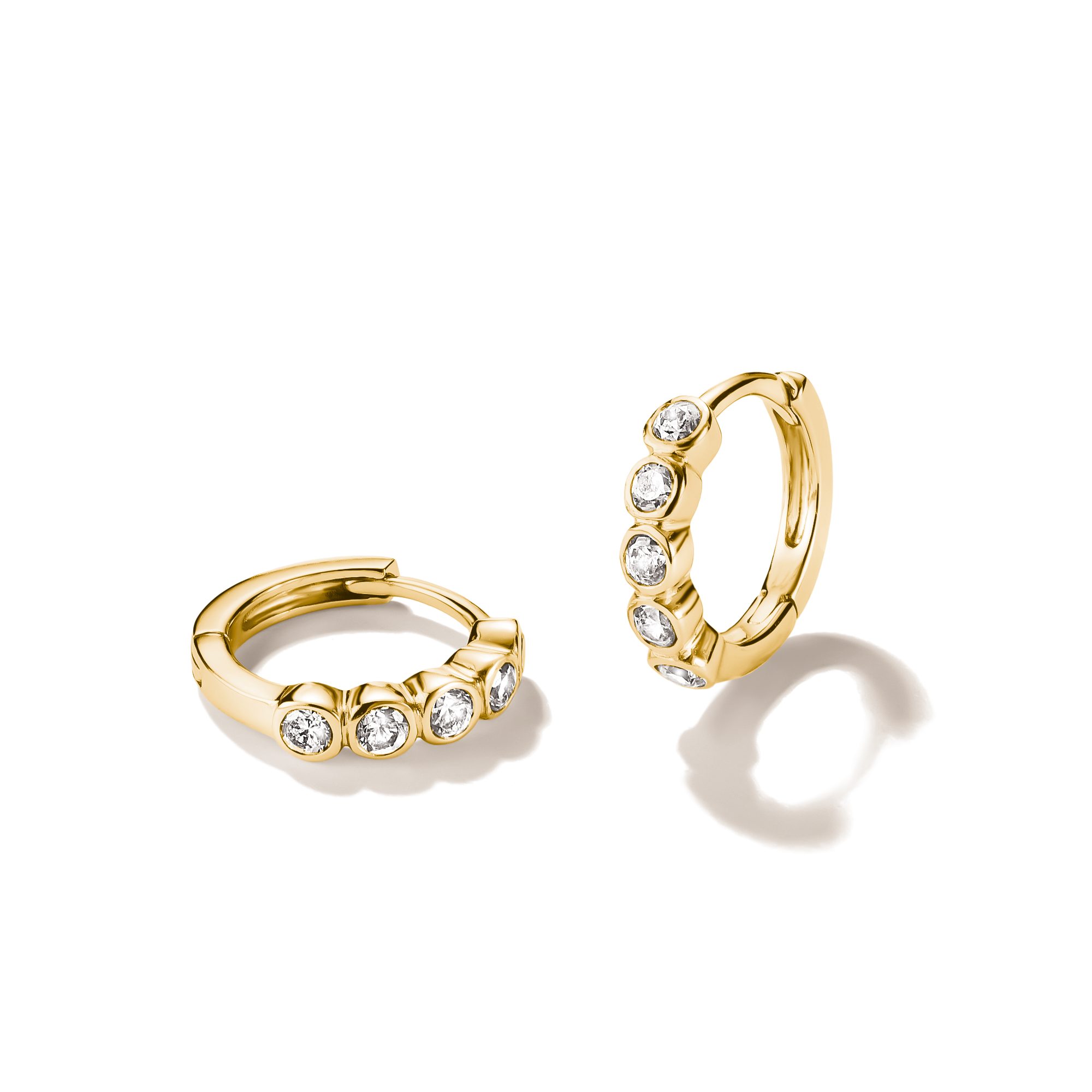 THOMAS SABO Paar Creolen gelbgoldfarben mit Zirkonia, mit Zirkonia (synth) – Bild 2 von 5