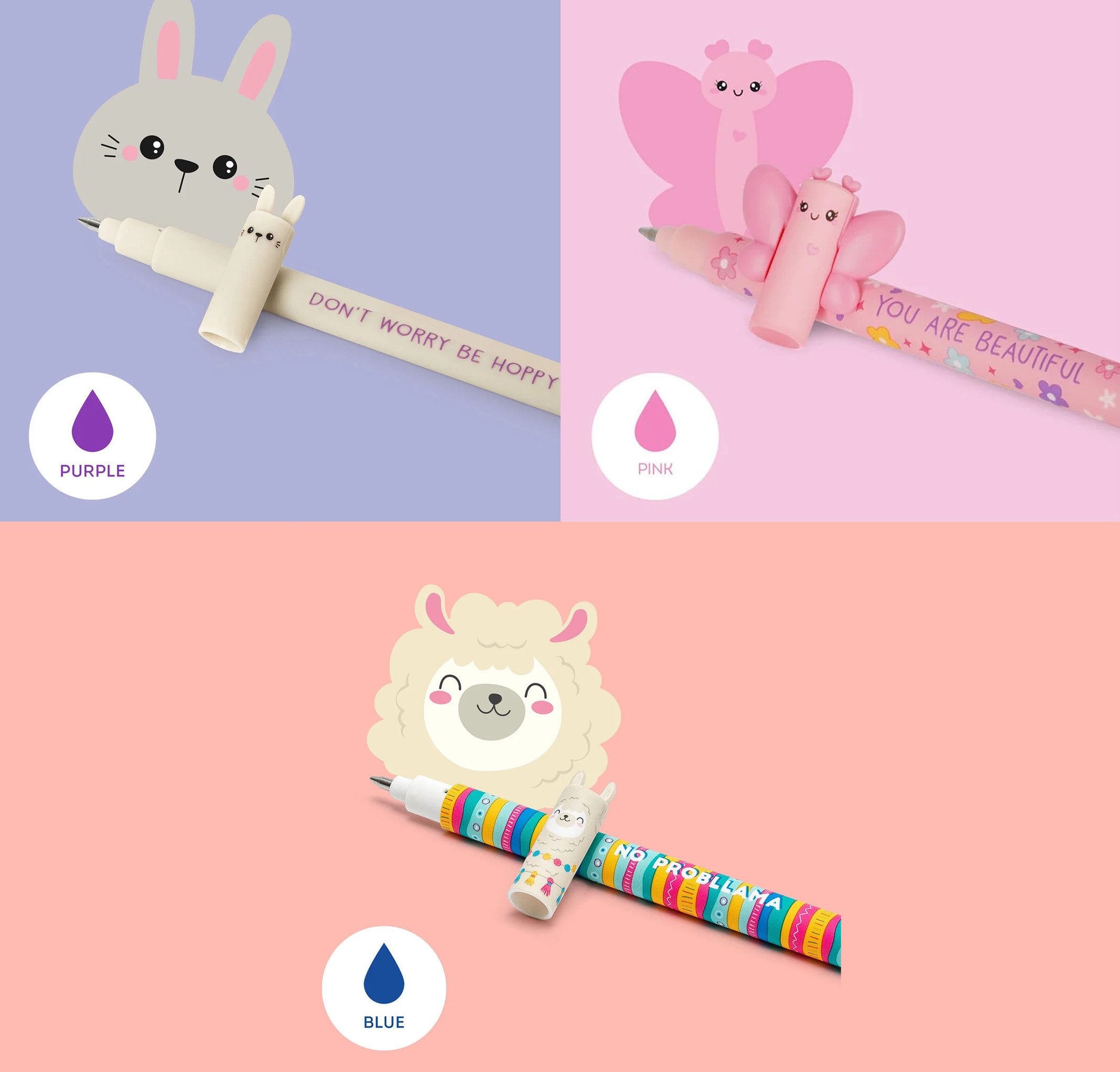 Legami Gelschreiber Set mit 14 radierbaren Gelstiften mit thermoempfindlicher Radiertinte, (14-tlg)