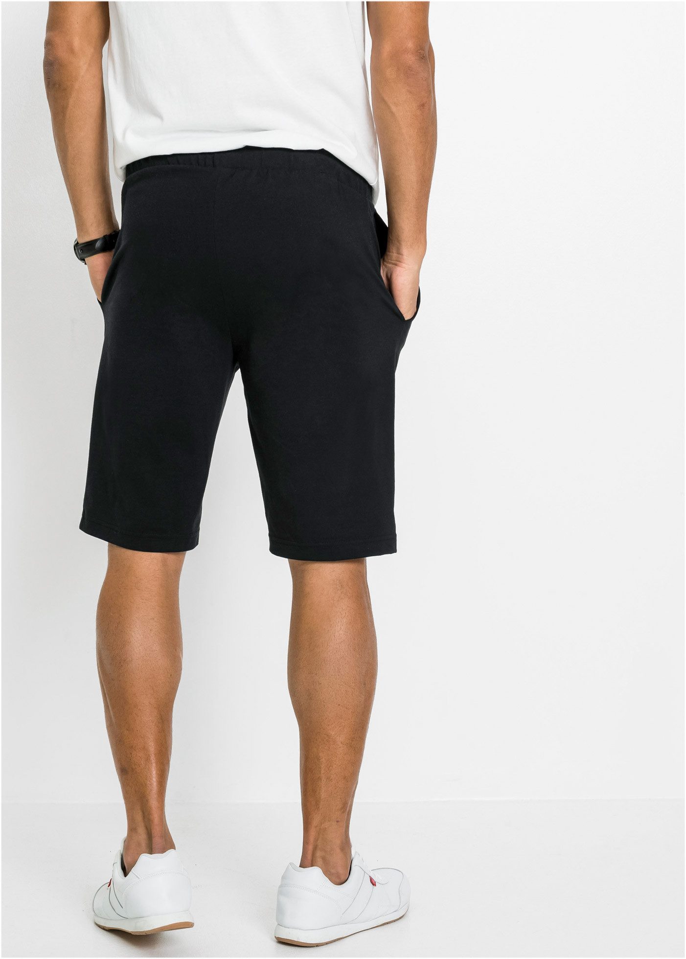 bonprix Shorts (Packung, 2-tlg., 2er) aus Baumwolle und Polyester, Regular Fit, leichte Qualität