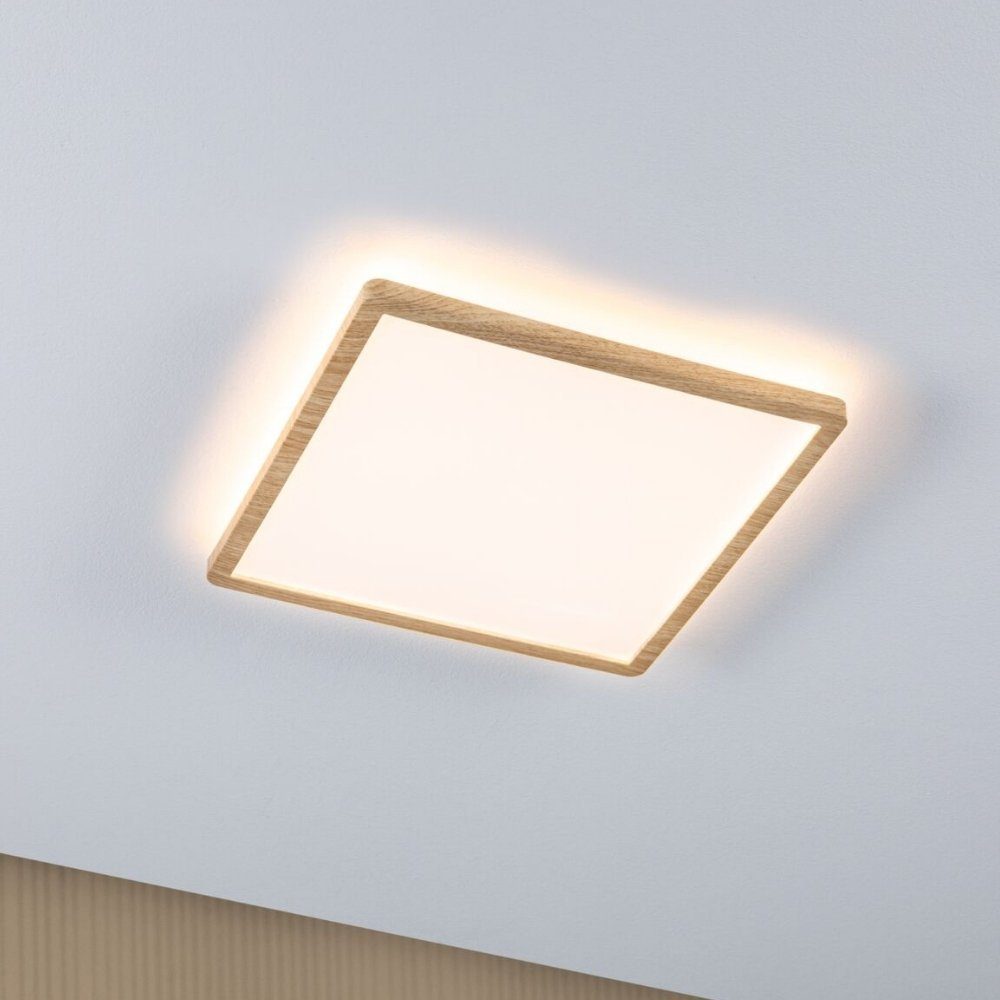 Paulmann LED Deckenleuchte LED Angabe, Natur Deckenlicht und Weiß keine Leuchtmittel 293mm Panel Atria verbaut, LED, Deckenbeleuchtung, in 3000K, IP44 warmweiss, enthalten: fest 1600lm Deckenlampe, Ja, 16W