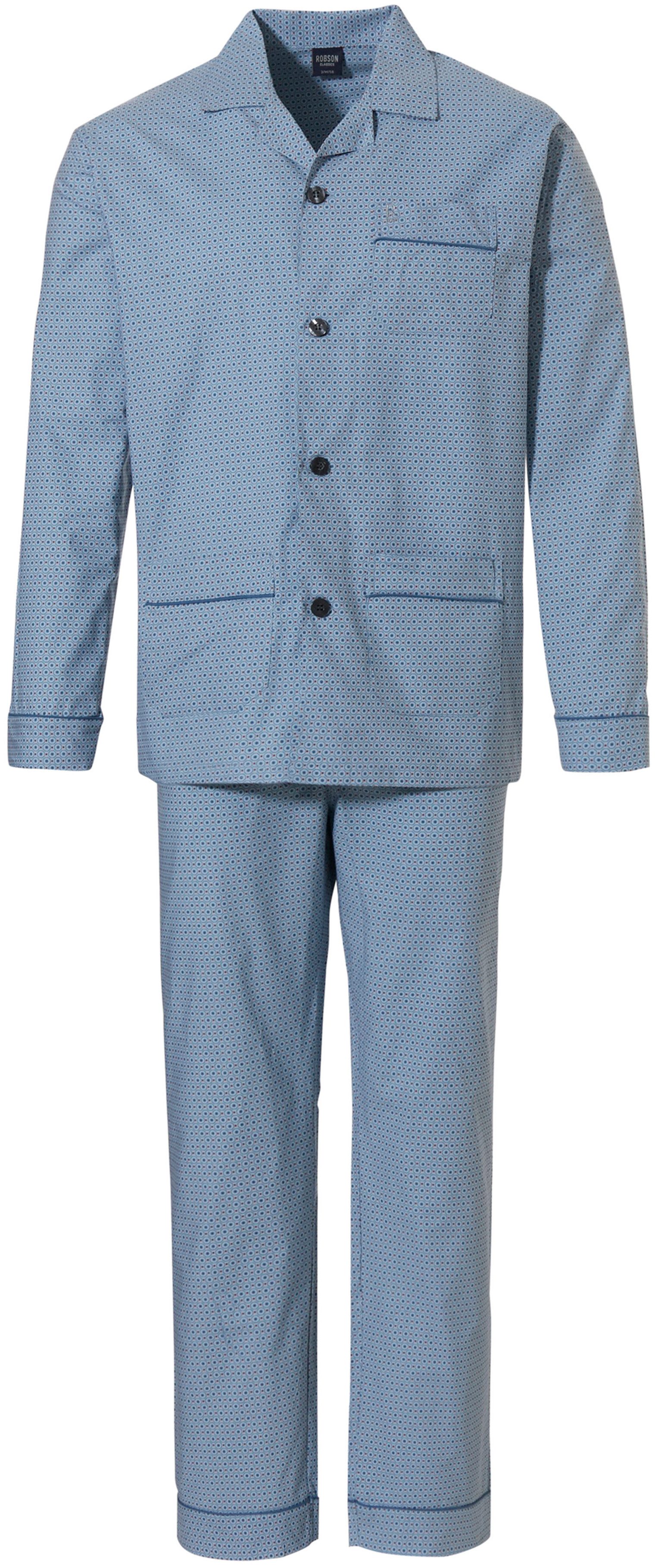 Robson Pyjama Herren Schlafanzug geknöpft (2 günstig online kaufen