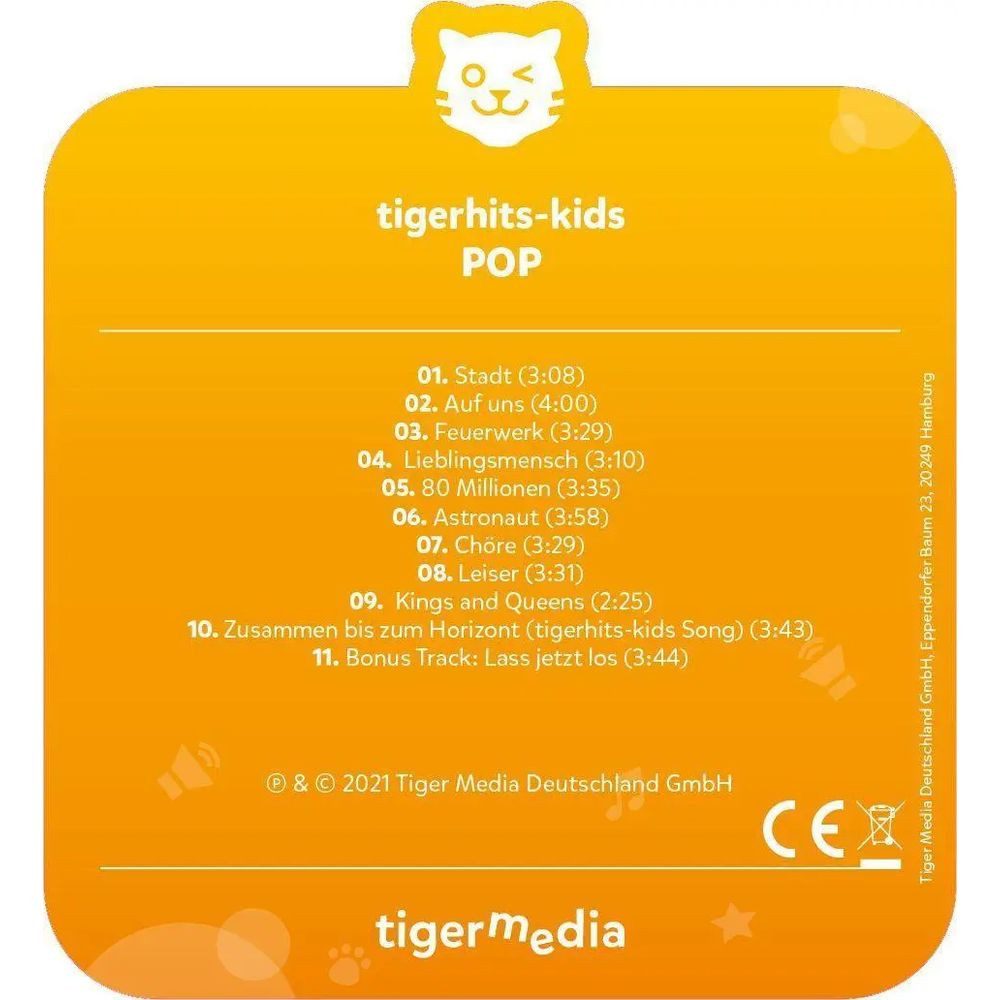 Tiger Media Deutschland GmbH Hörspiel tigercard - tigerhits - tiger POP hits