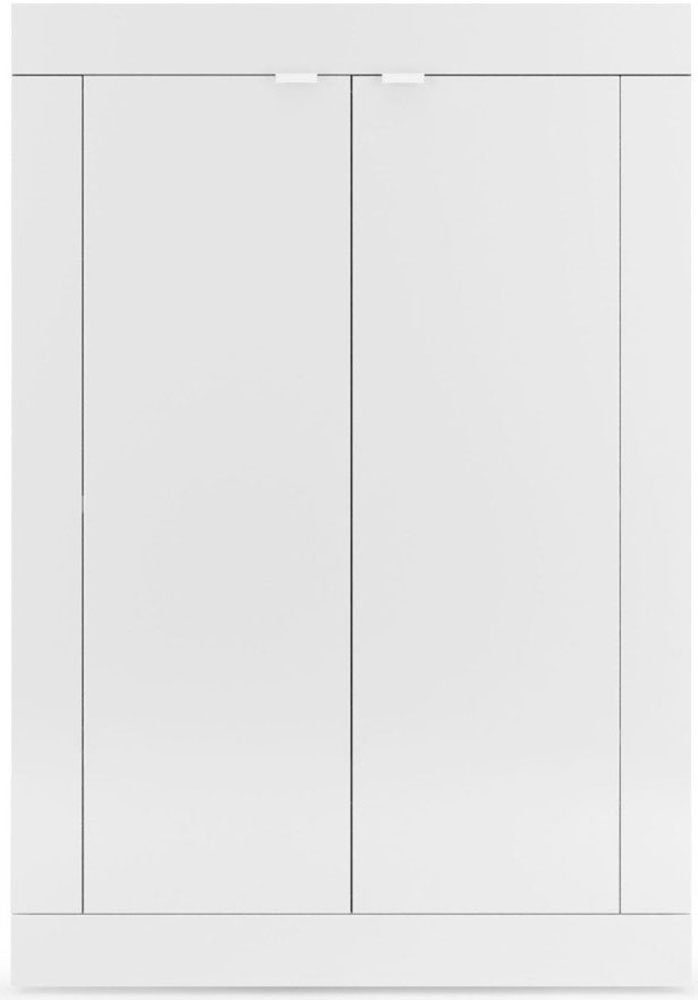 Home affaire Schuhschrank Basic Breite 78 cm, Höhe 116 cm, Schuhkommode, moderne Rahmenoptik, Metallgriffe, 4 Einlegeböden