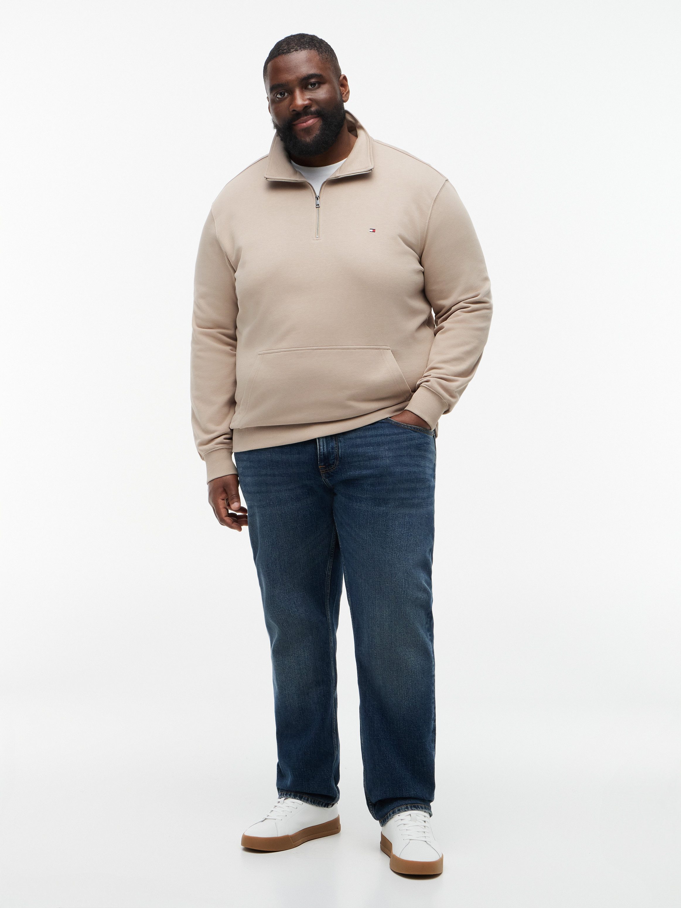 Tommy Hilfiger Big & Tall Sweatshirt BT-ESSENTIAL TERRY NEW 1/4 ZIP Große Größen – Bild 4 von 5