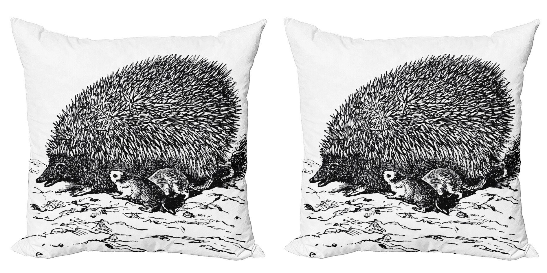 Kissenbezüge Modern Accent Doppelseitiger Digitaldruck, Abakuhaus (2 Stück), Igel European Hedgehog