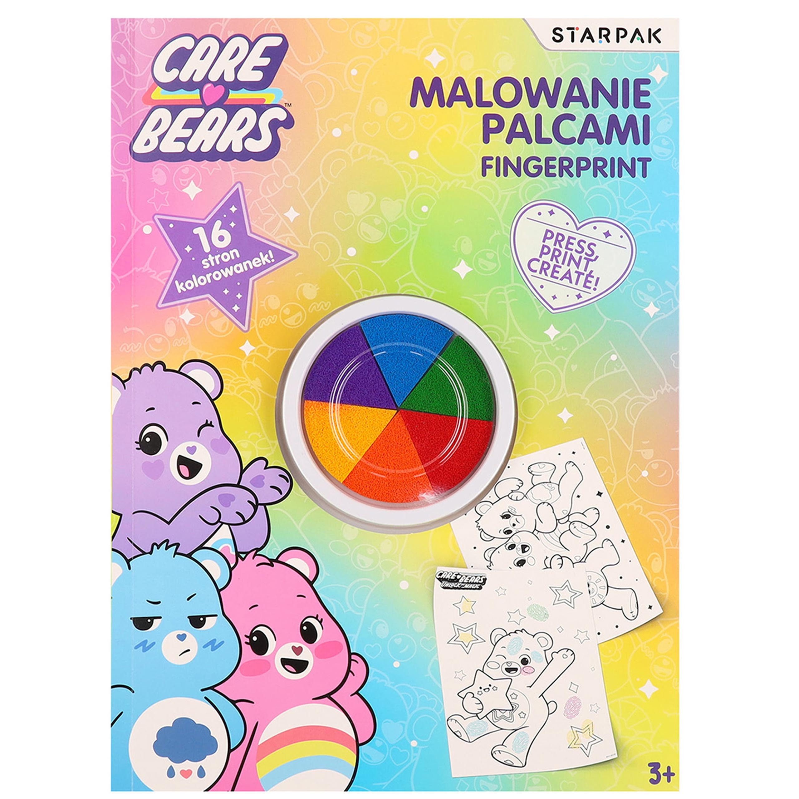 Care Bears Fingerfarbe Care Bears Fingerfarben, 6 Farben mit Malvorlagen für Mädchen