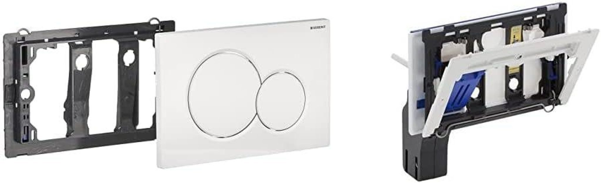 FELIXLEO Betätigungsplatten Geberit 115770115 Sigma01 Betätigungsplatte 2 Mengen Spülung Weiss