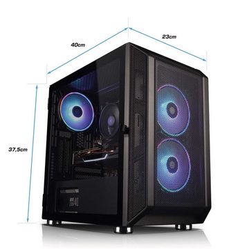 Kiebel David VS Goliath Gaming-PC (Intel Core i5 Intel Core i5-14600, RTX 4060, 32 GB RAM, 1000 GB SSD, Wasserkühlung, ARGB-Beleuchtung)