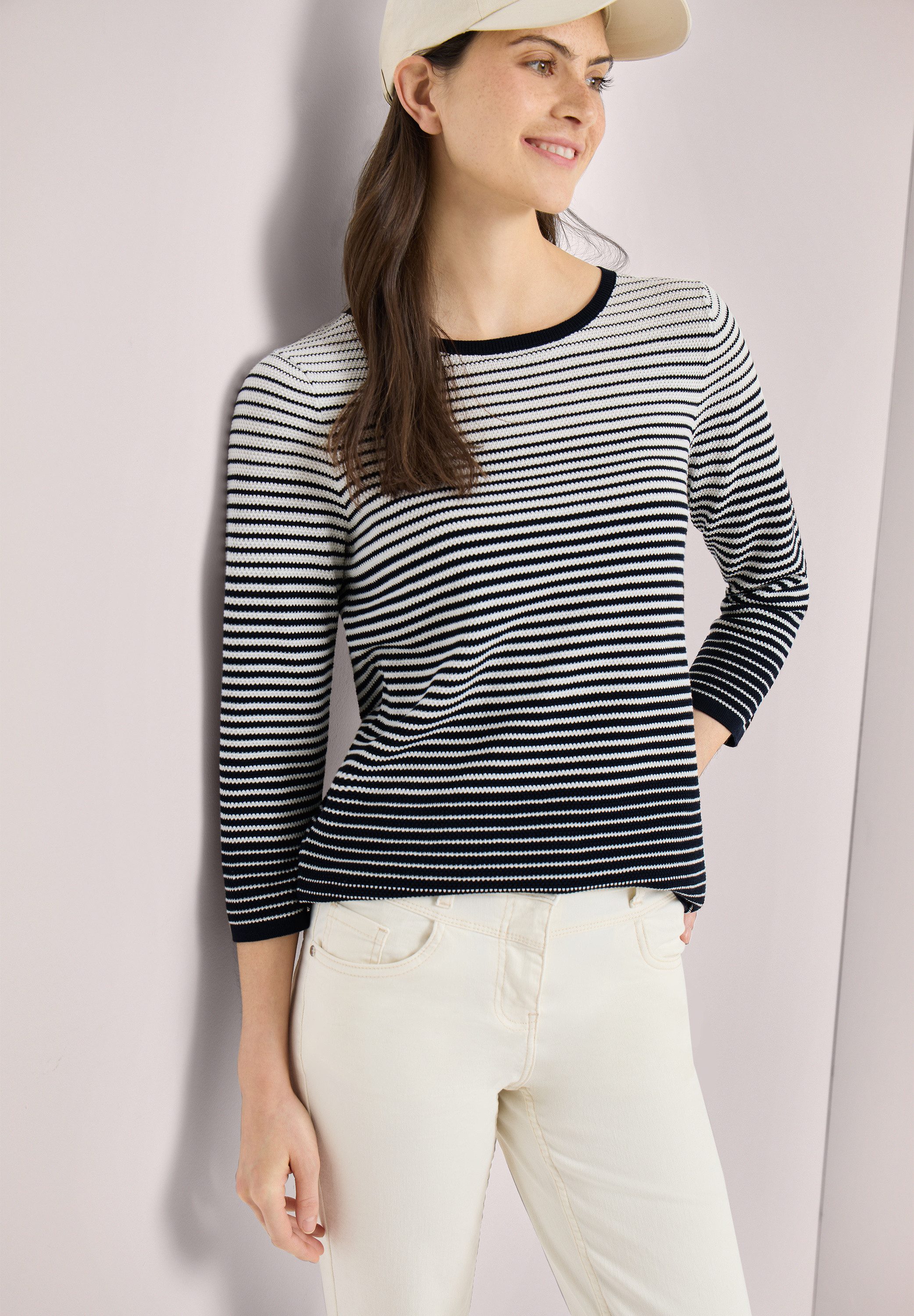 CECIL Strickpullover im soften Baumwoll-Mix günstig online kaufen