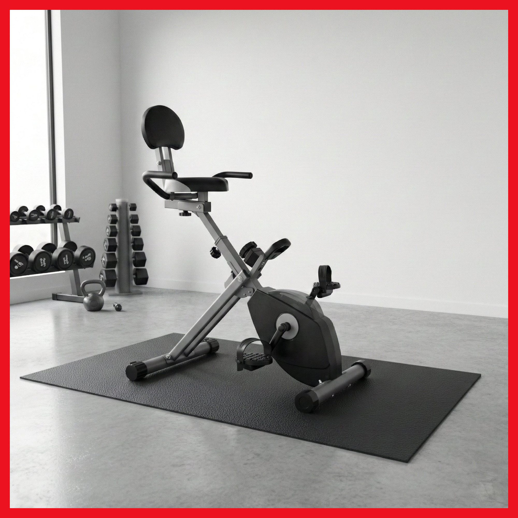 PeakPower Heimtrainer Senioren Liege/Fitness-Fahrrad, niedriger Einstieg, Gelenkschonend