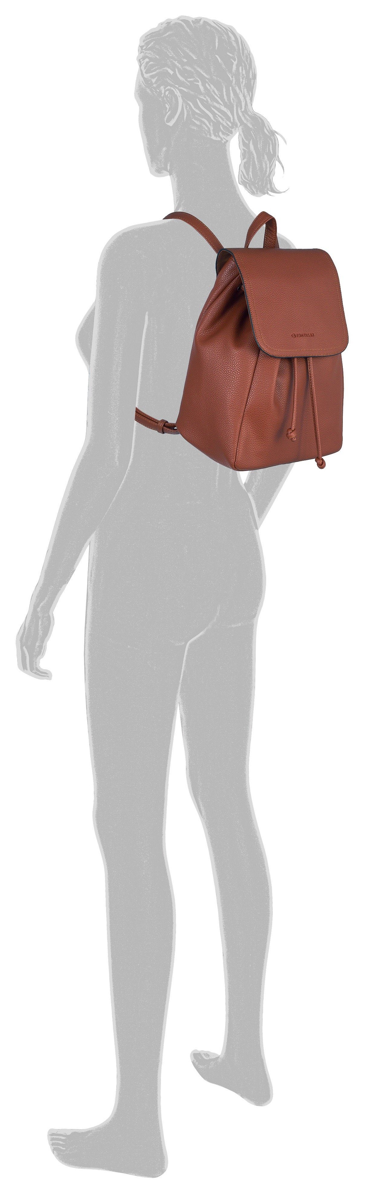 Cityrucksack TAILOR Design cognac im TOM zeitlosem TINNA,