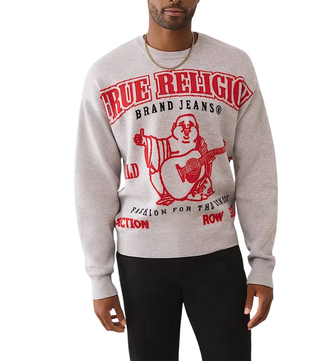 True Religion Strickpullover Pullover True Religion Long Sleeve Boxy