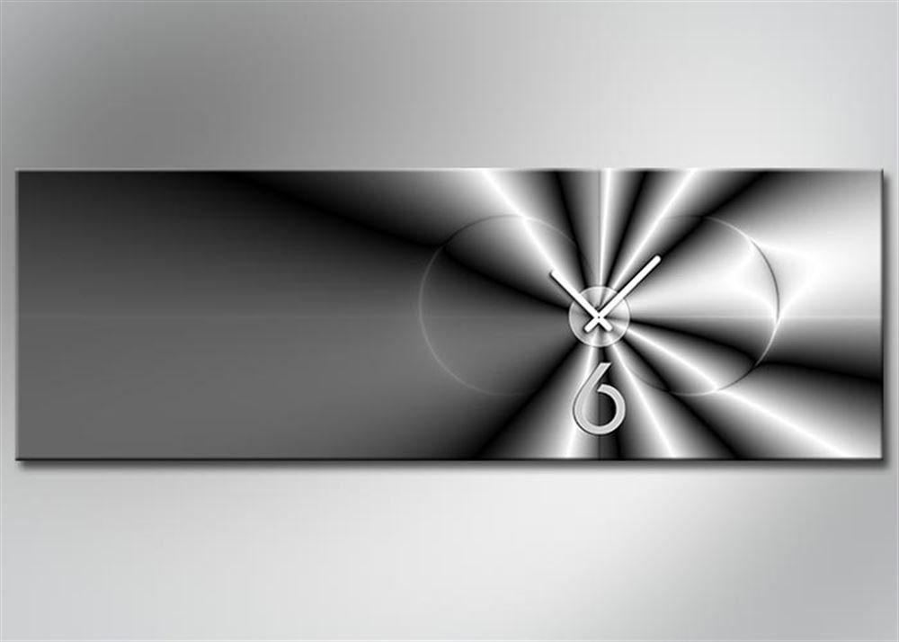 dixtime Wanduhr 4357 Dixtime Designer Wanduhr, Wanduhren, Bürouhr 35cm x 100cm (Einzigartige Digitaldruck-Optik aus 4mm Alu-Dibond)