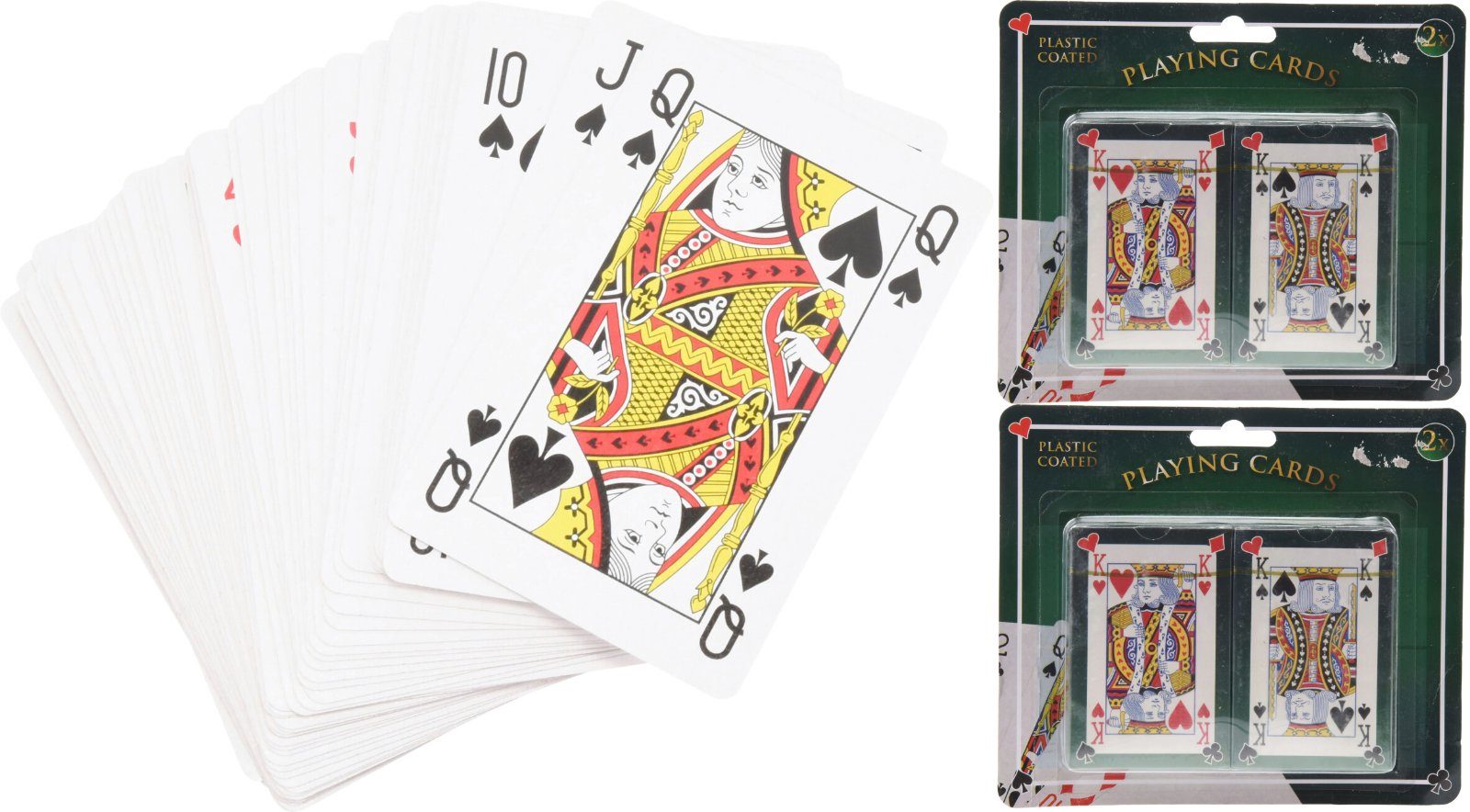 Koopman Spielesammlung Spielkarten Kartenspiel Gesellschaftsspiel 56 Karten 2 / 4 er Set, 4x 56 Stk. (2 Packungen), Poker, Skat, Canasta