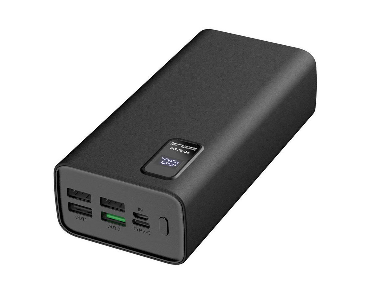 Platinet 30000 mAh Power Bank mit Schnellladung und USB Type C Powerbank