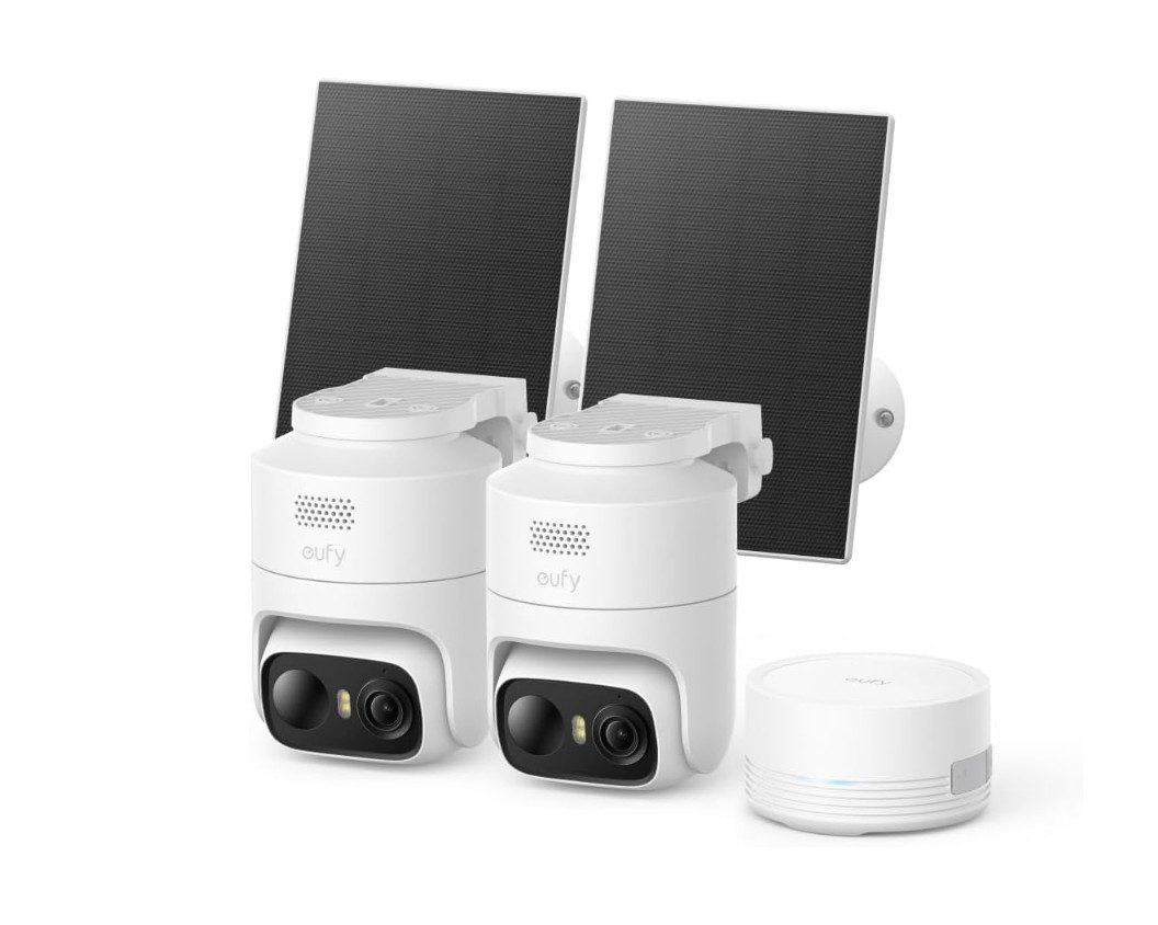 Anker eufy Überwachungskamera C37, kabellose 2K Outdoor-Überwachungskameras mit 360° KI-Tracking (2-tlg)