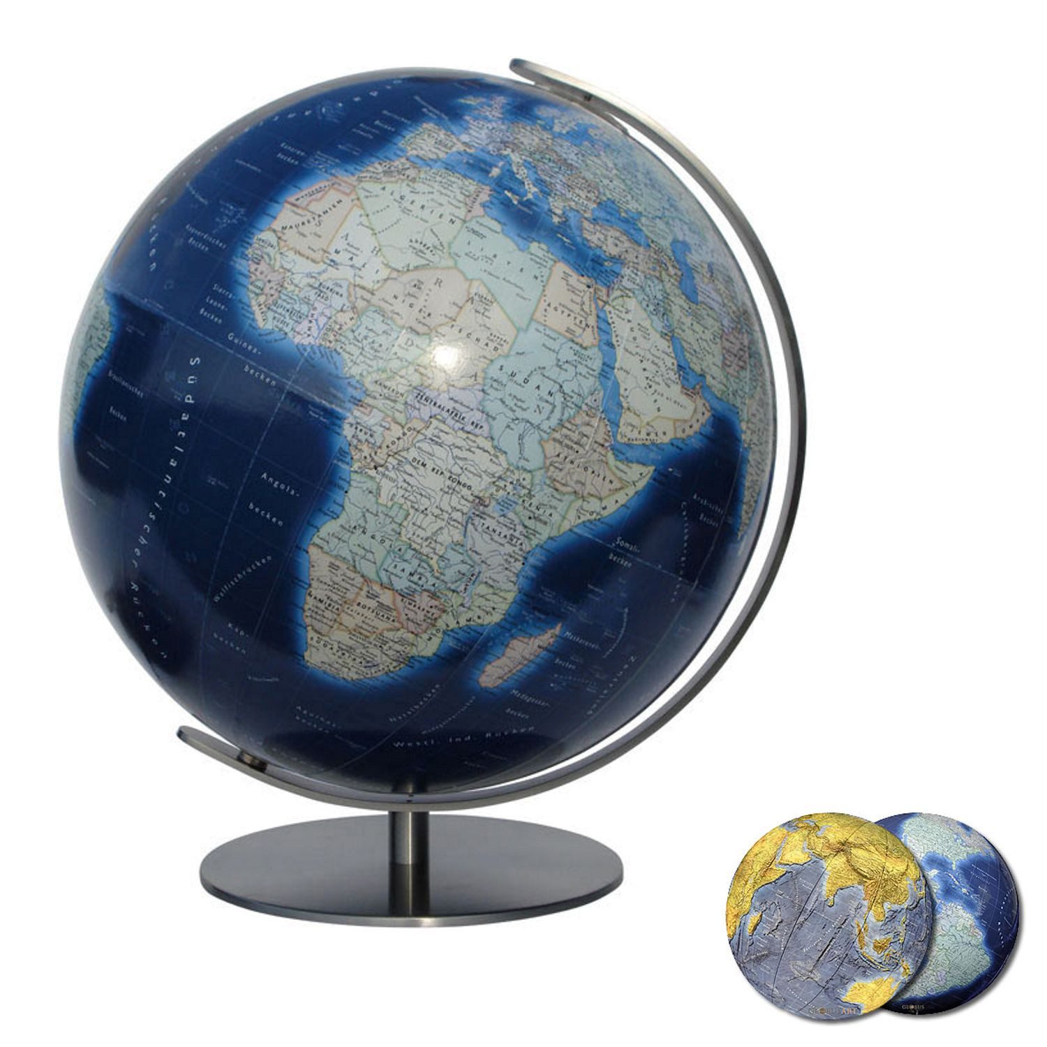 Columbus Globus DUO AZZURRO Regent Leuchtglobus Tischglobus 34 cm