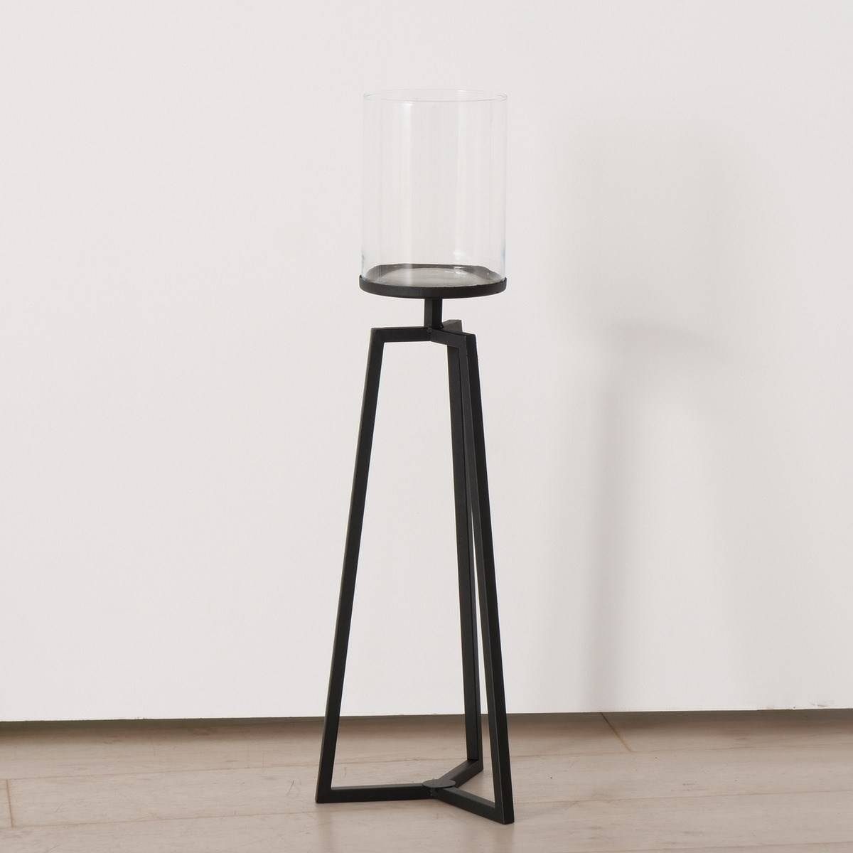 BOLTZE GRUPPE GmbH Kerzenhalter Kerzenhalter aus Glas auf Metallgestell COSA, 75-95 cm (2er-Set)