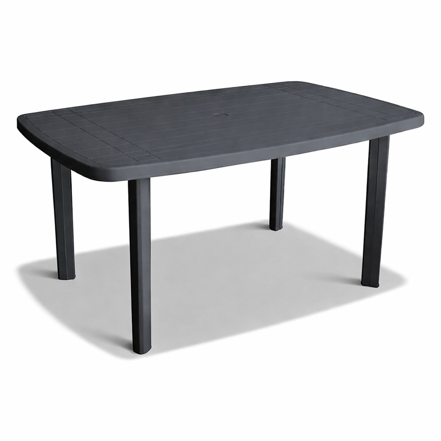 Mojawo Küchentisch Gartentisch Anthrazit 140x90x72cm
