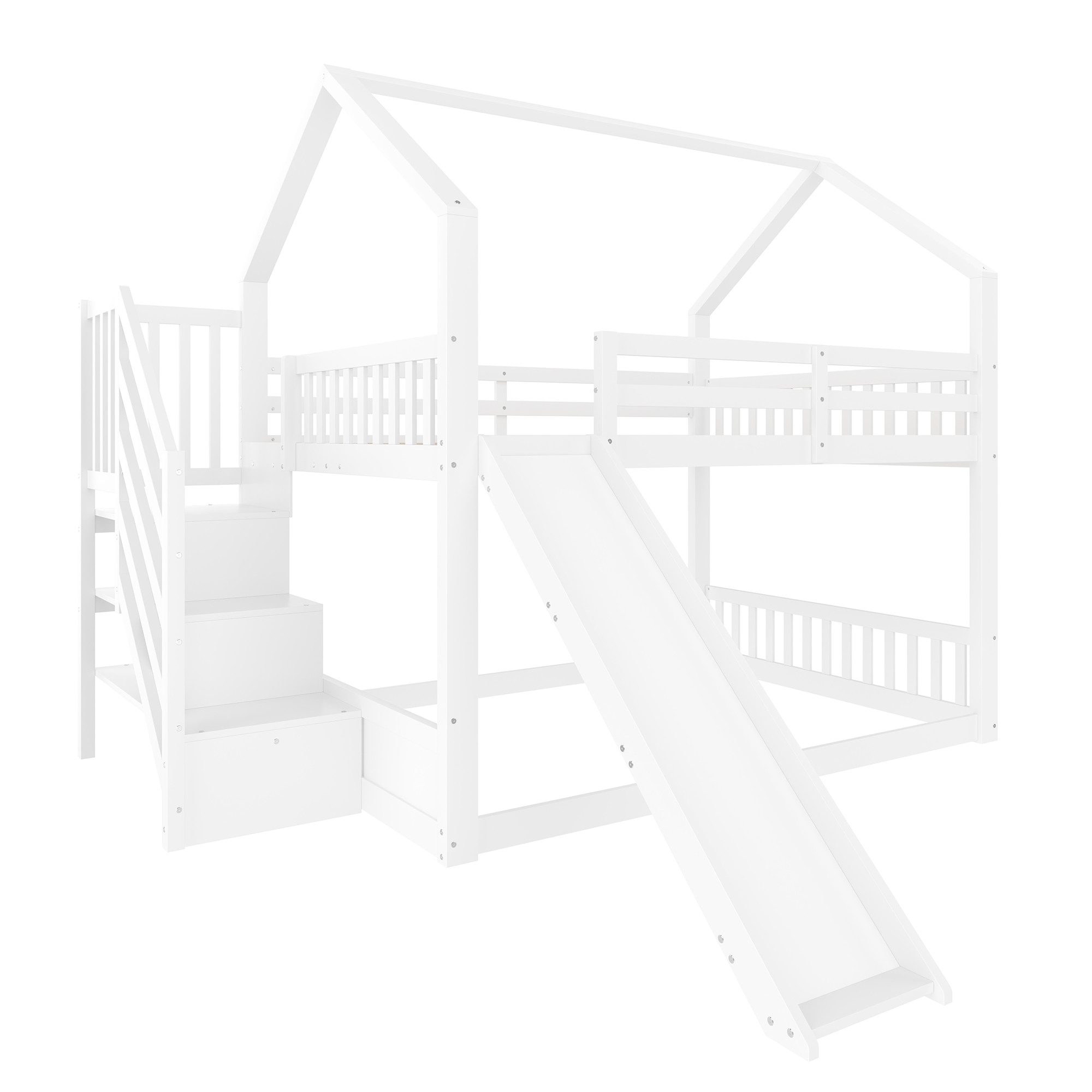 SOFTWEARY Etagenbett mit 2 Schlafgelegenheiten und günstig online kaufen