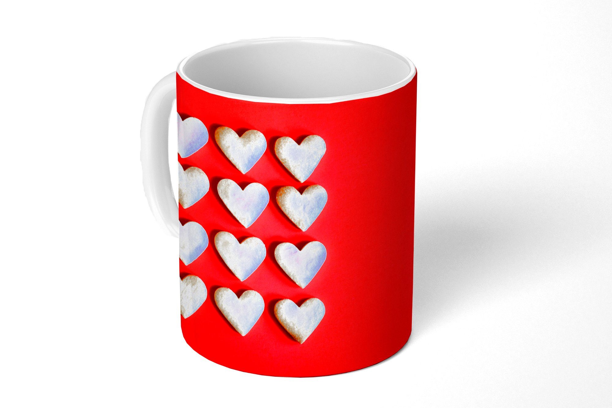 MuchoWow Tasse Herzförmige Kekse, Keramik, Kaffeetassen, Teetasse, Becher, Teetasse, Geschenk | Tassen