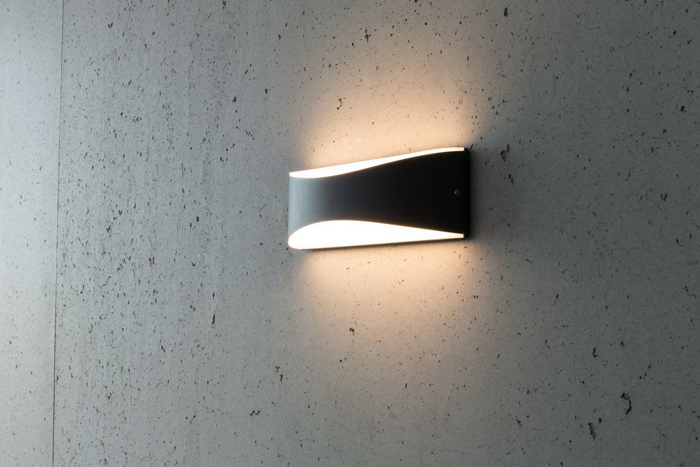 HEITRONIC LED Wandleuchte »Milano«, Wandlampe, Außenlampe, matte Lichtaustrittsfläche nach oben und unten-HomeTrends