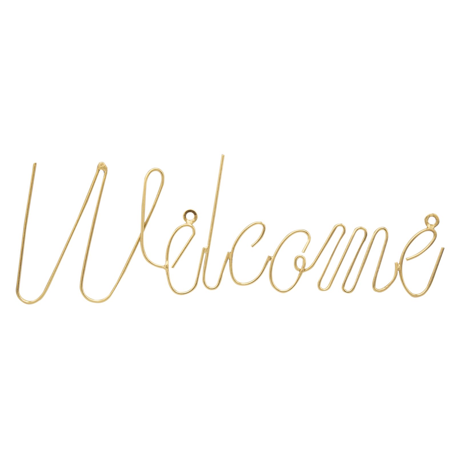 "Welcome" LaLe aus 11.5 Schriftzug Gold cm, Wanddekoobjekt x 27.5 Living Eisen in
