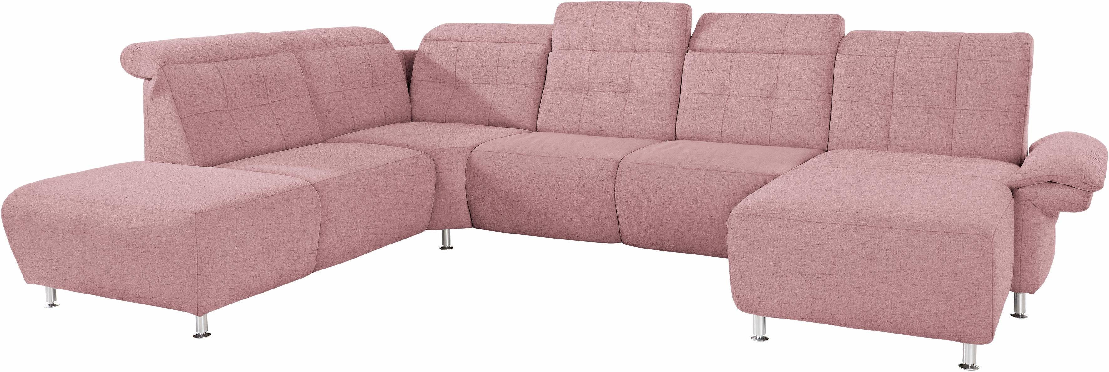 Home affaire Wohnlandschaft Manhattan U-Form, 2 Sitze mit elektrischer Relaxfunktion, verstellbare Armlehnen