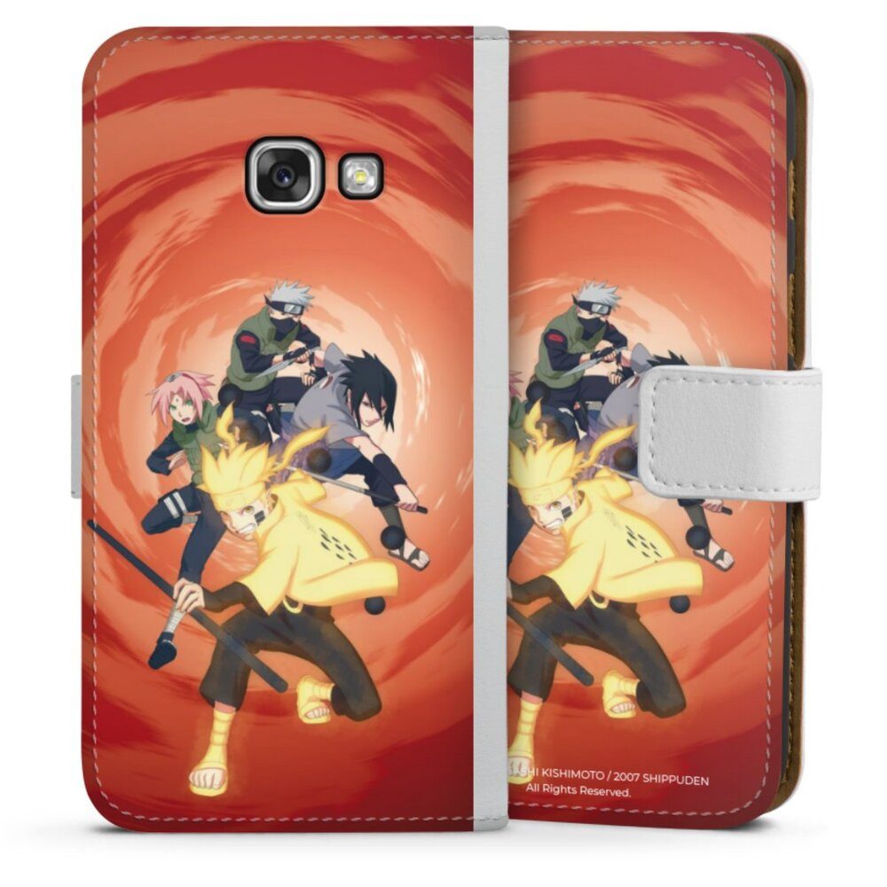 DeinDesign Handyhülle Naruto Shippuden Sasuke Sakura Team 7, Samsung Galaxy A3 (2017) Hülle Handy Flip Case Wallet Cover