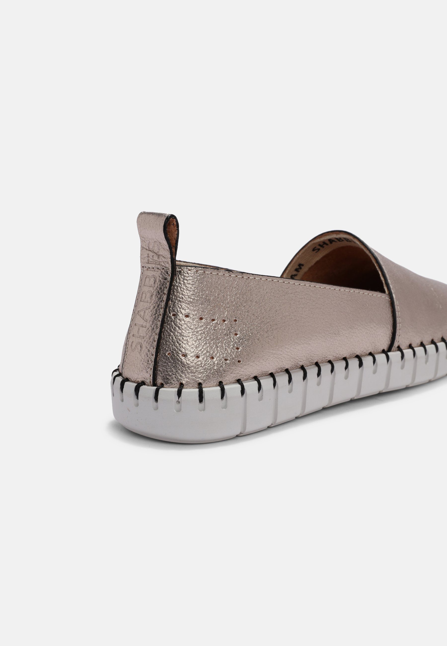 mit Shabbies in Metallic-Optik Sohle flexibler Loafer Amsterdam