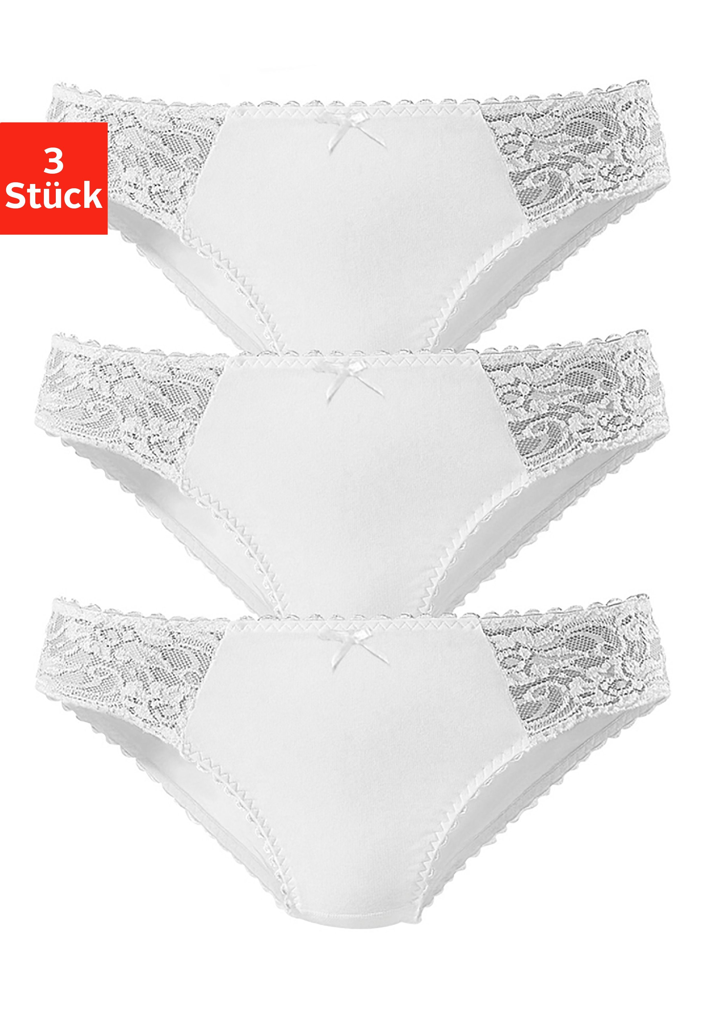 petite fleur Jazz-Pants Slips (3er-Pack) aus elastischer Baumwoll-Qualität