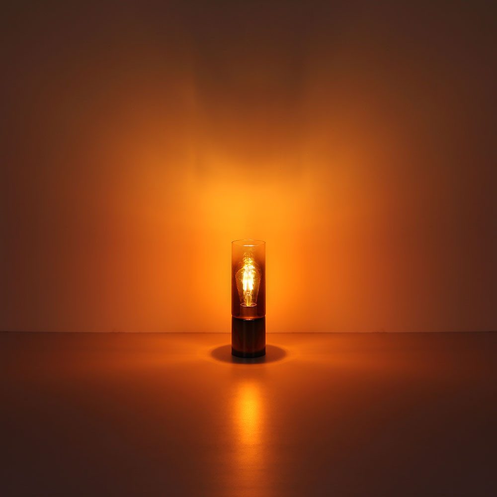 GLOBO LIGHTING Tischleuchte, Leuchtmittel nicht inklusive, Tischleuchte Tischlampe Schlafzimmerlampe 1 flammig kupferfarben