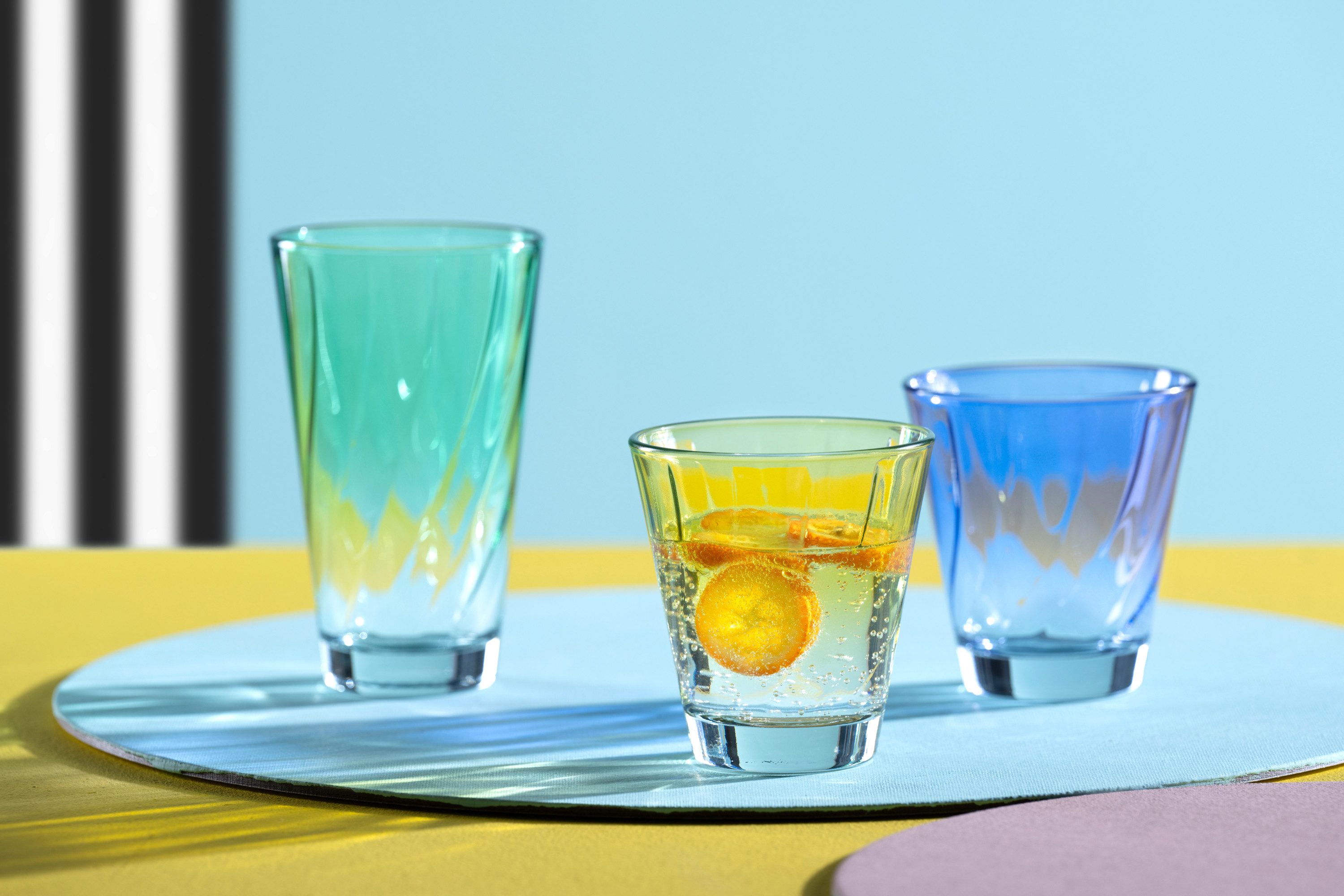 LEONARDO Gläser-Set Trinkglas, TWIST, 215 ml, 4er-Set, 4-tlg., Glas, Whiskybecher, spülmaschinengeeignet