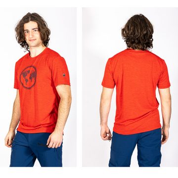 Maul T-Shirt Maul - Earth Fresh 2, hochfunktionelles Herren T-Shirt, rot