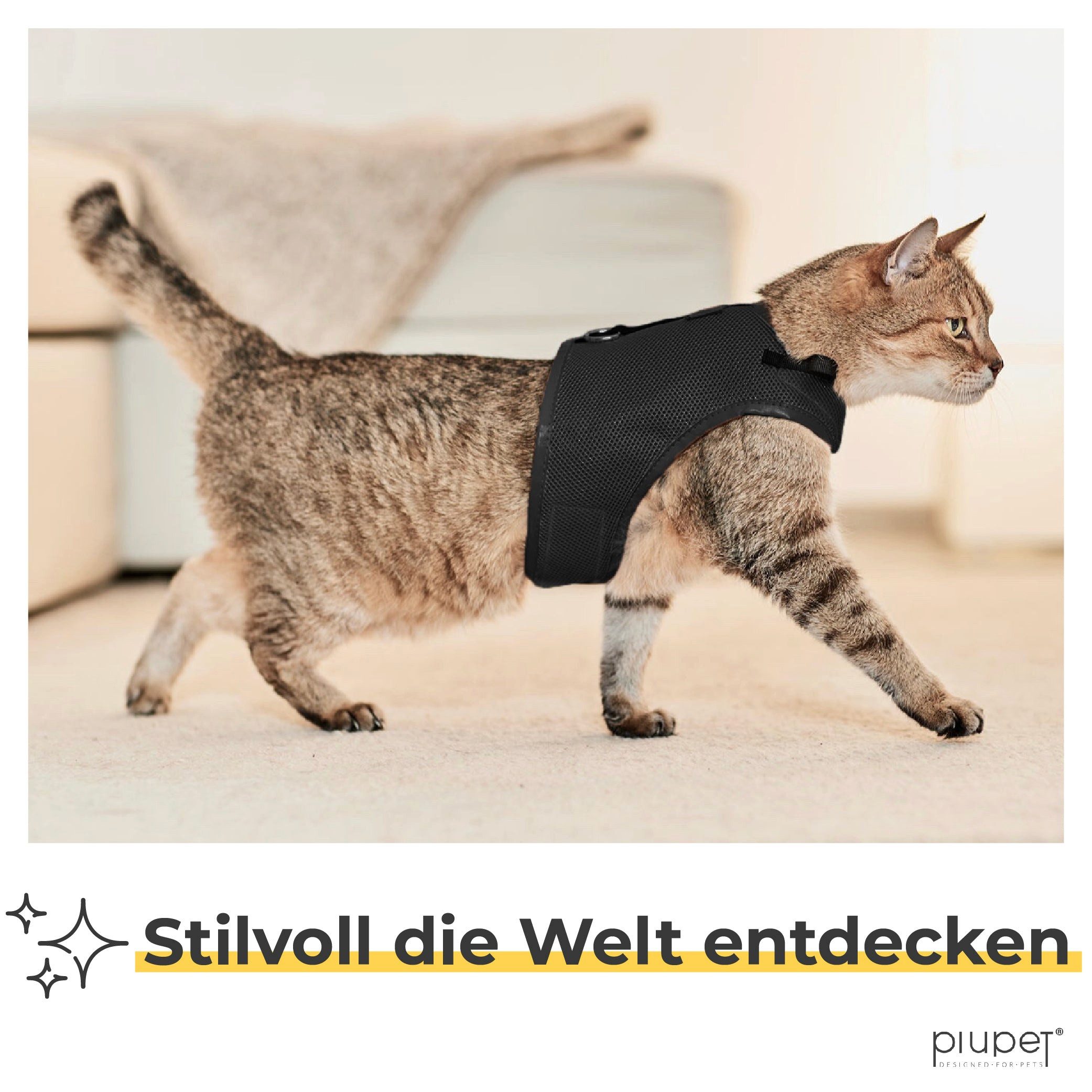 Piupet Geschirr Katzengeschirr mit 1,2m Leine günstig online kaufen