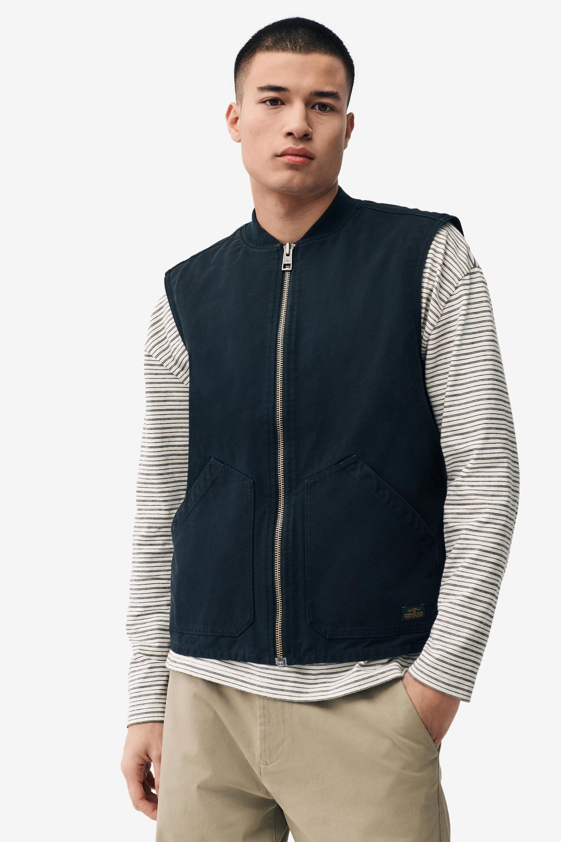 Next Steppweste Canvas-Gilet im Workwear-Stil (1-tlg) günstig online kaufen