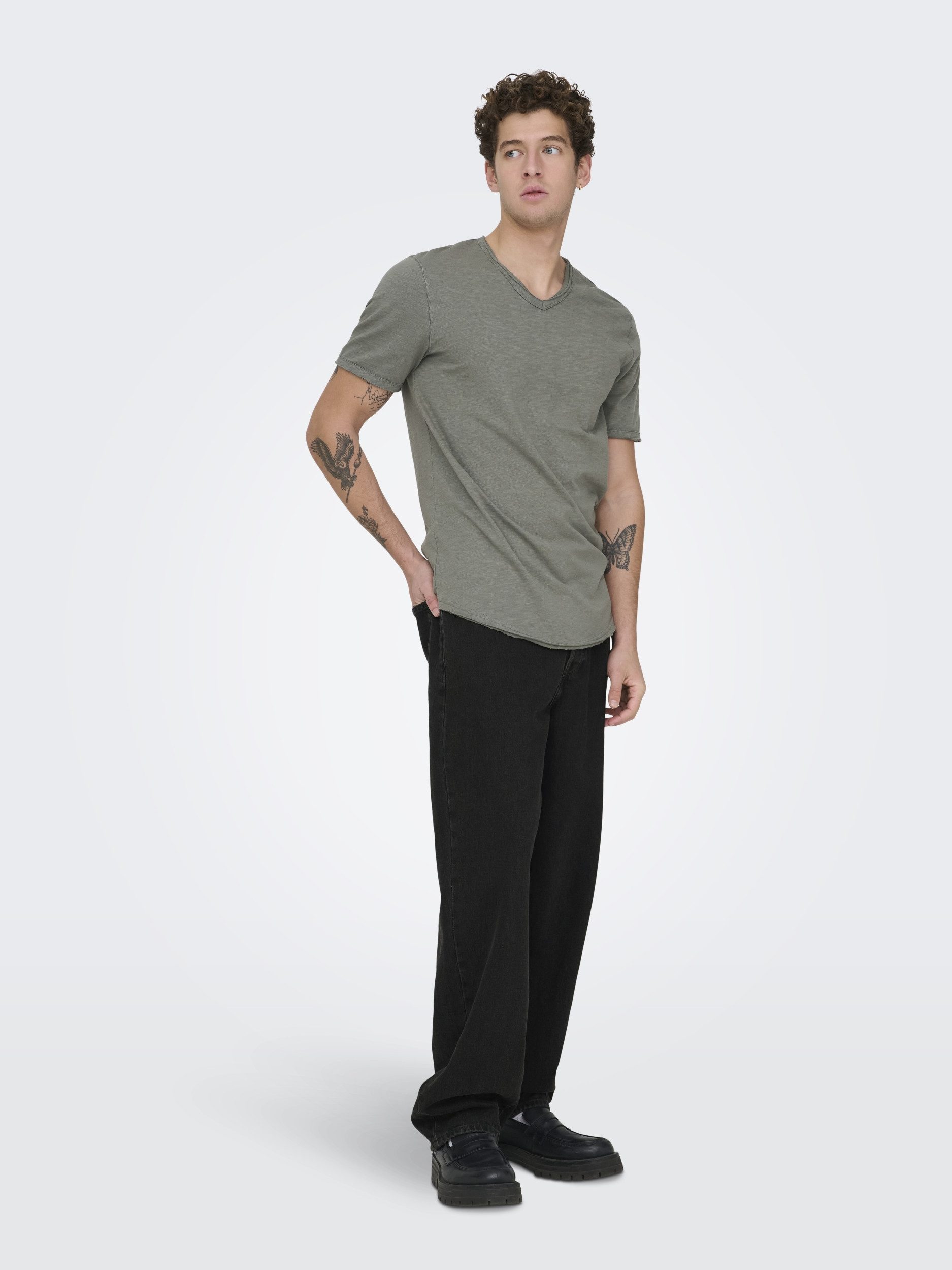 ONLY & SONS 5-Pocket-Jeans ONSFADE LOOSE WB 6778 TAI DNM NOOS