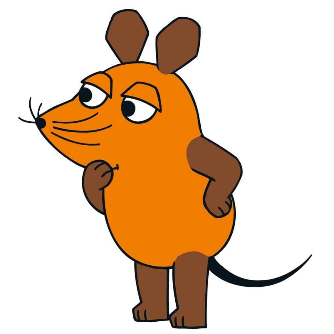 Die Maus Wandtattoo Kinderzimmer Wandbild neugierige Junge Mädchen Aufkleber Deko, selbstklebend, entfernbar