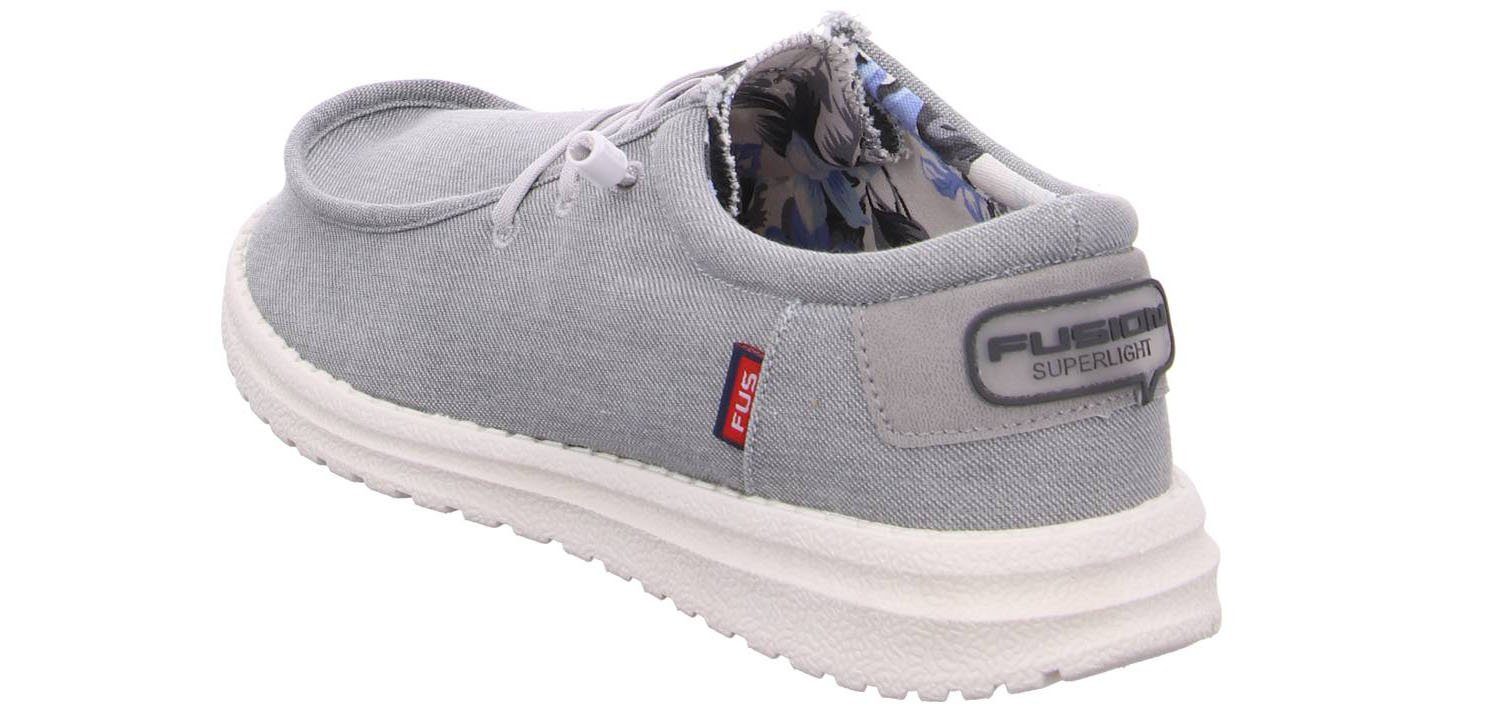 Fusion Fusion Jack Lt Grey Washed Canvas Slipper