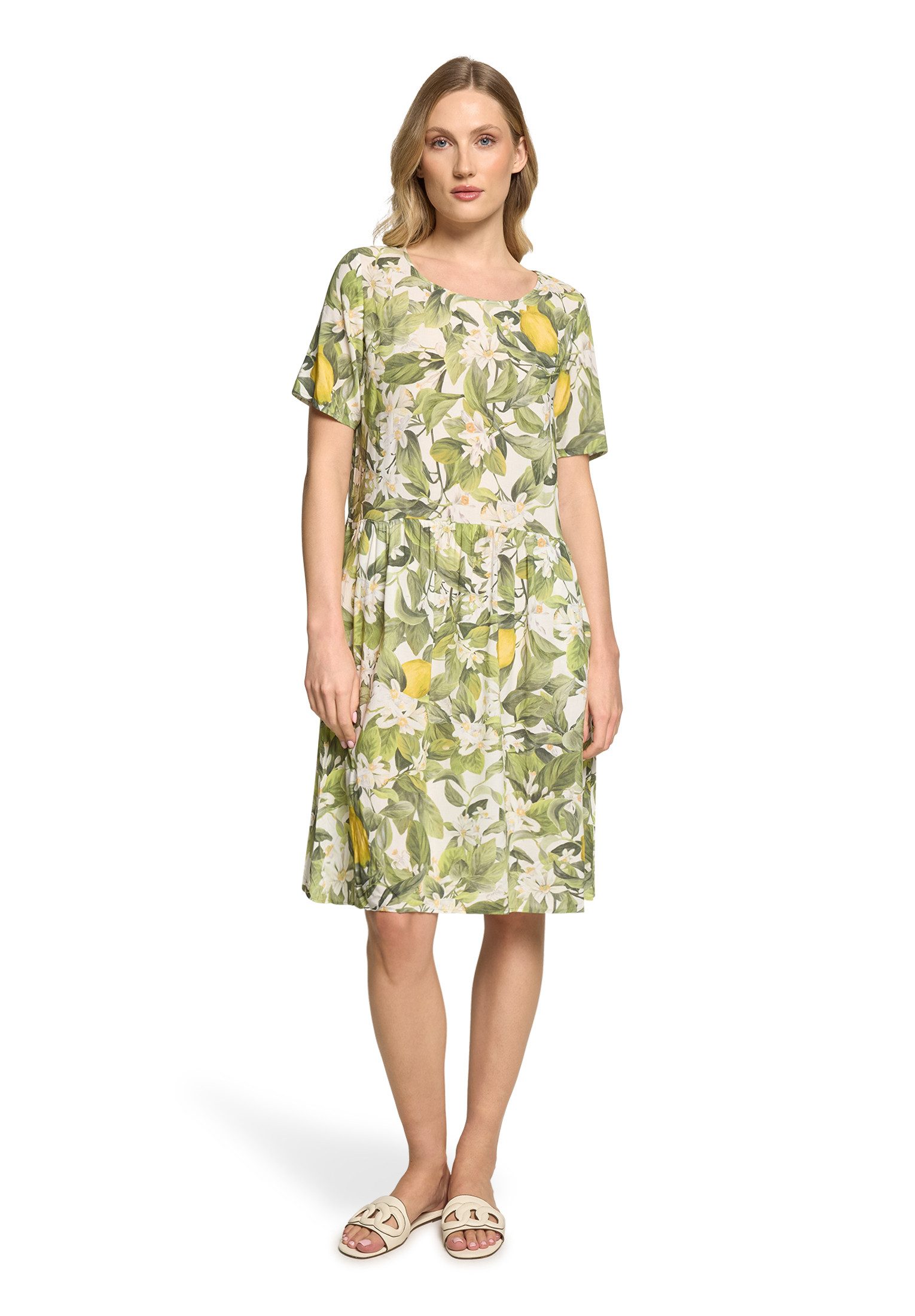 Cartoon Druckkleid Damen mit Eingrifftaschen