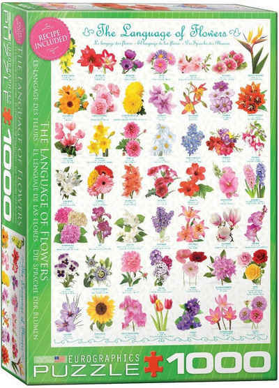 empireposter Puzzle Sag's in der Sprache der Blumen - 1000 Teile Puzzle im Format 68x48 cm, Puzzleteile